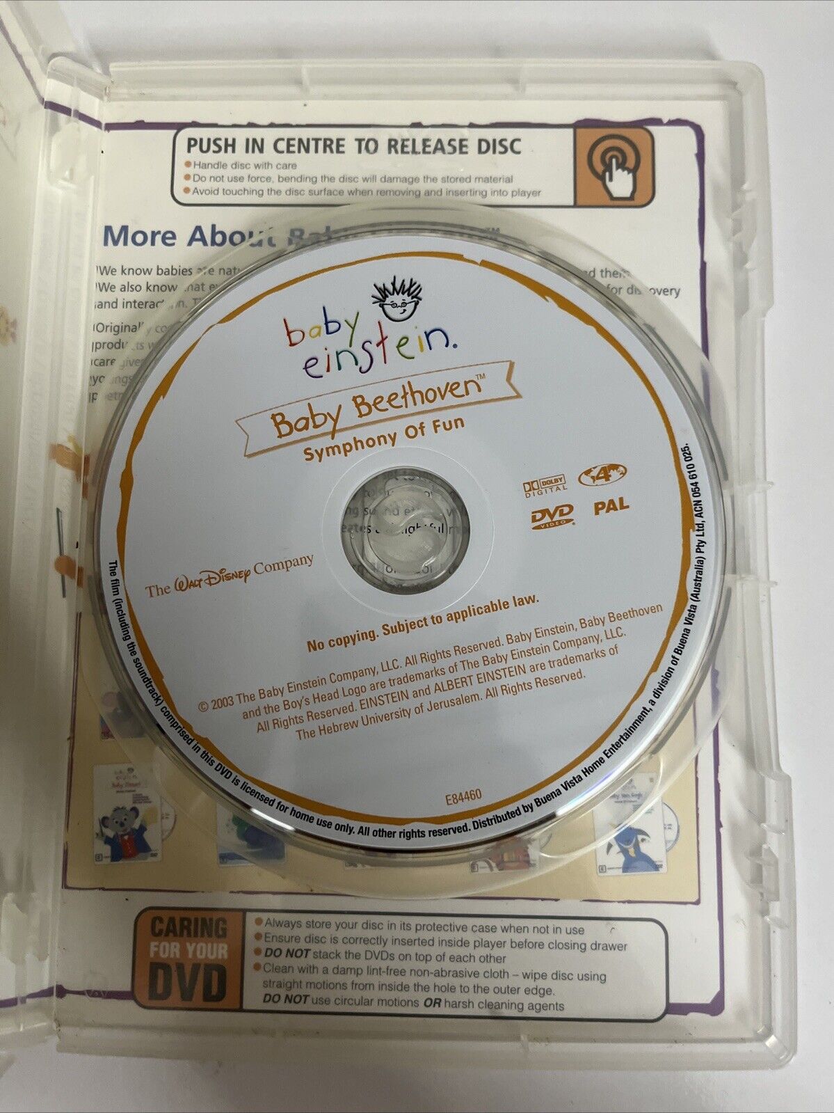 Baby Beethoven Symphony of Fun (DVD, 2002) Disney Early Learning Education