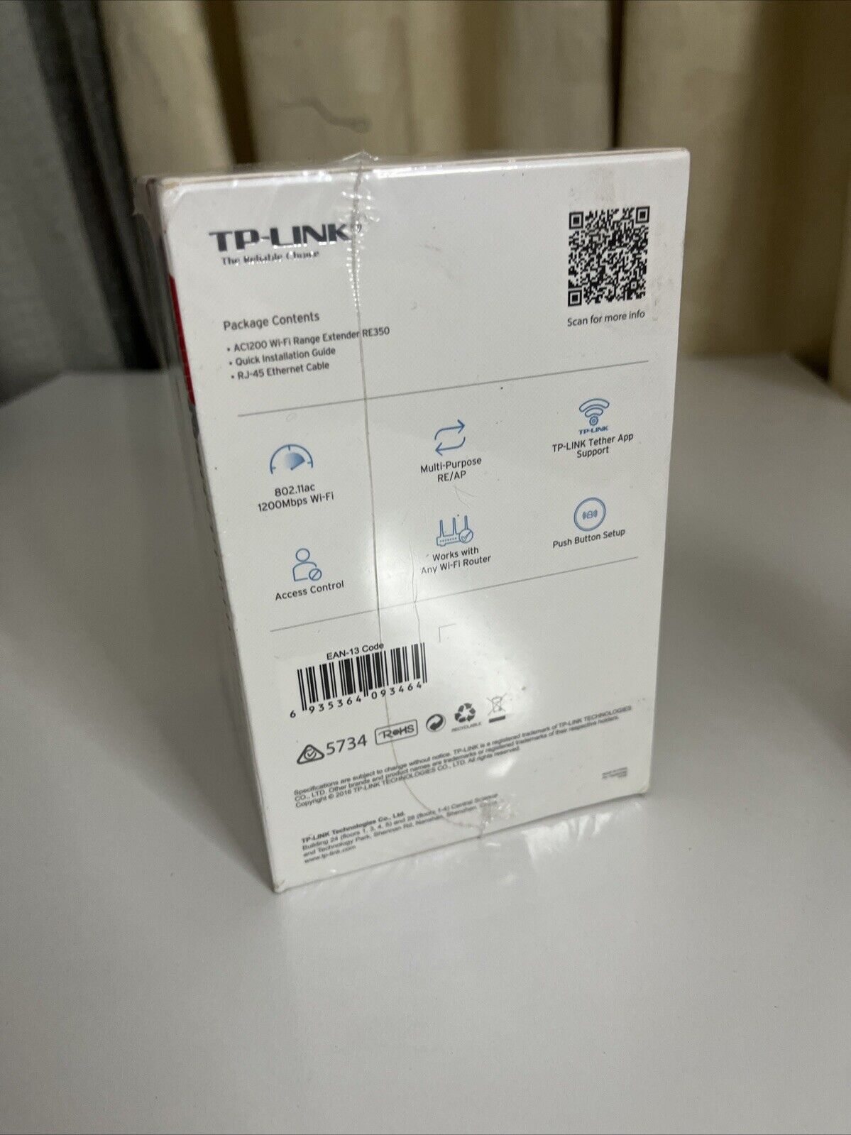 TP-LINK AC1200 Wall Plug Wi-Fi Range Extender 1200 Mbps  Brand NEW Sealed
