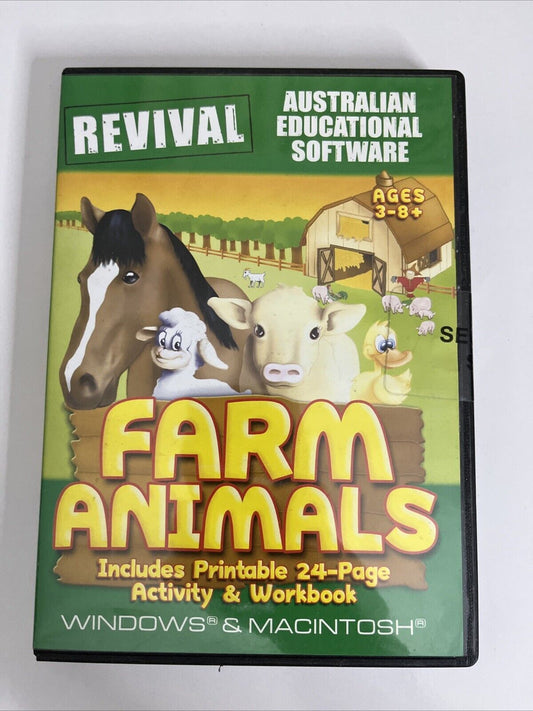 Farm Animals PC MAC Windows Game Educational Increase Memory & Logic NEW