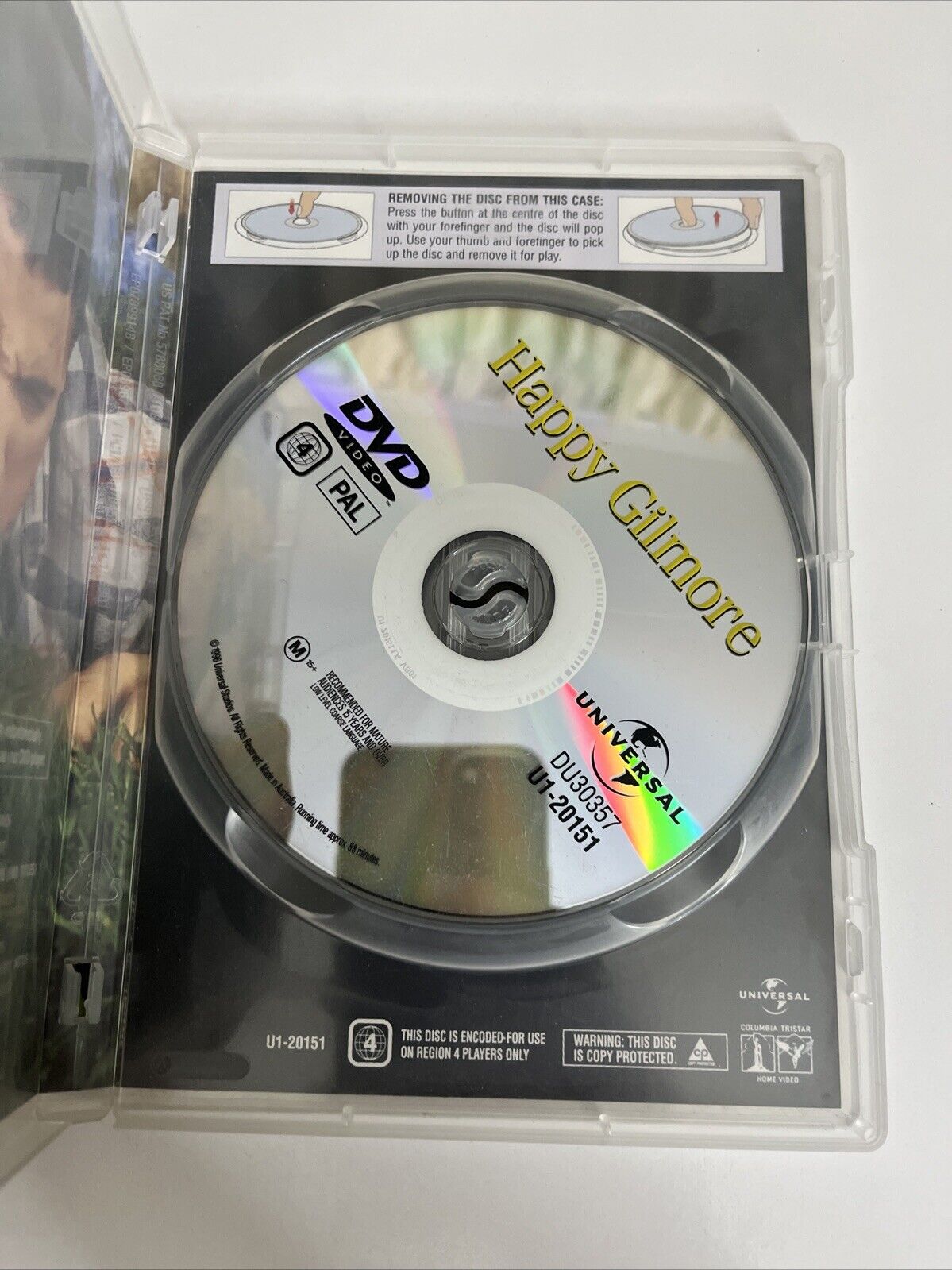 Happy Gilmore (DVD, 1996) Adam Sandler, Bob Barker Region 4