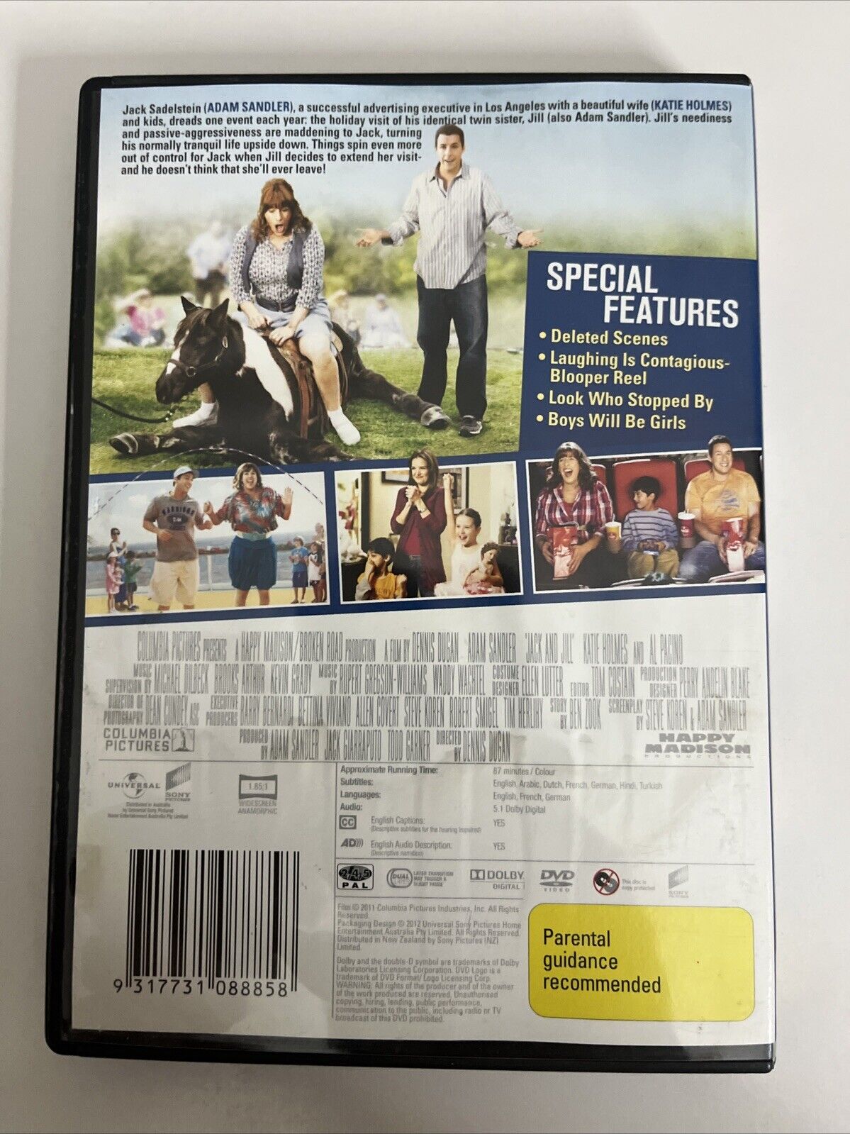 Jack and Jill (DVD, 2011) Adam Sandler, Al Pacino, Katie Holmes  Region 4
