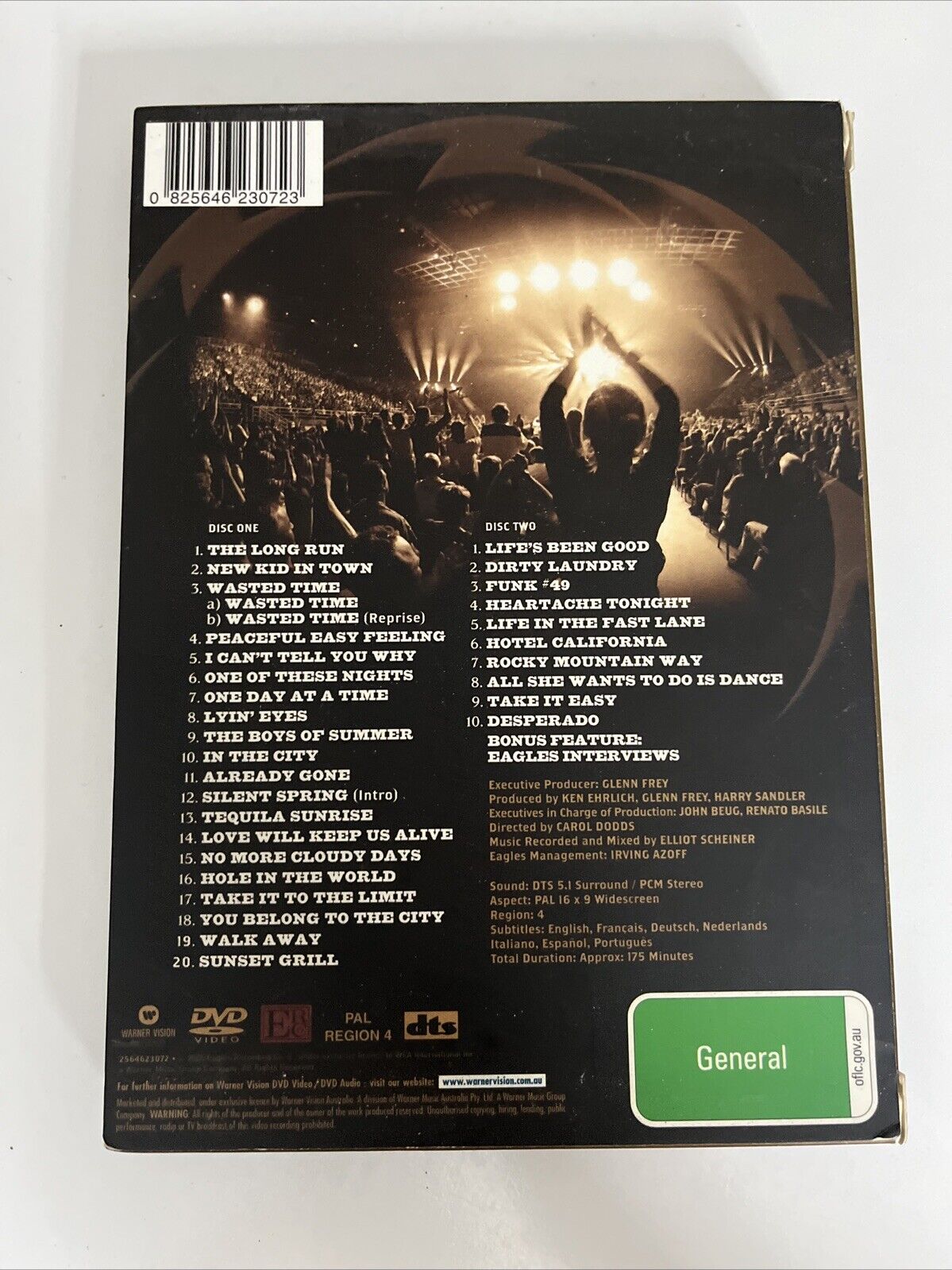 Eagles Farewell 1 Tour Live from Melbourne (DVD, 2004) Region 4