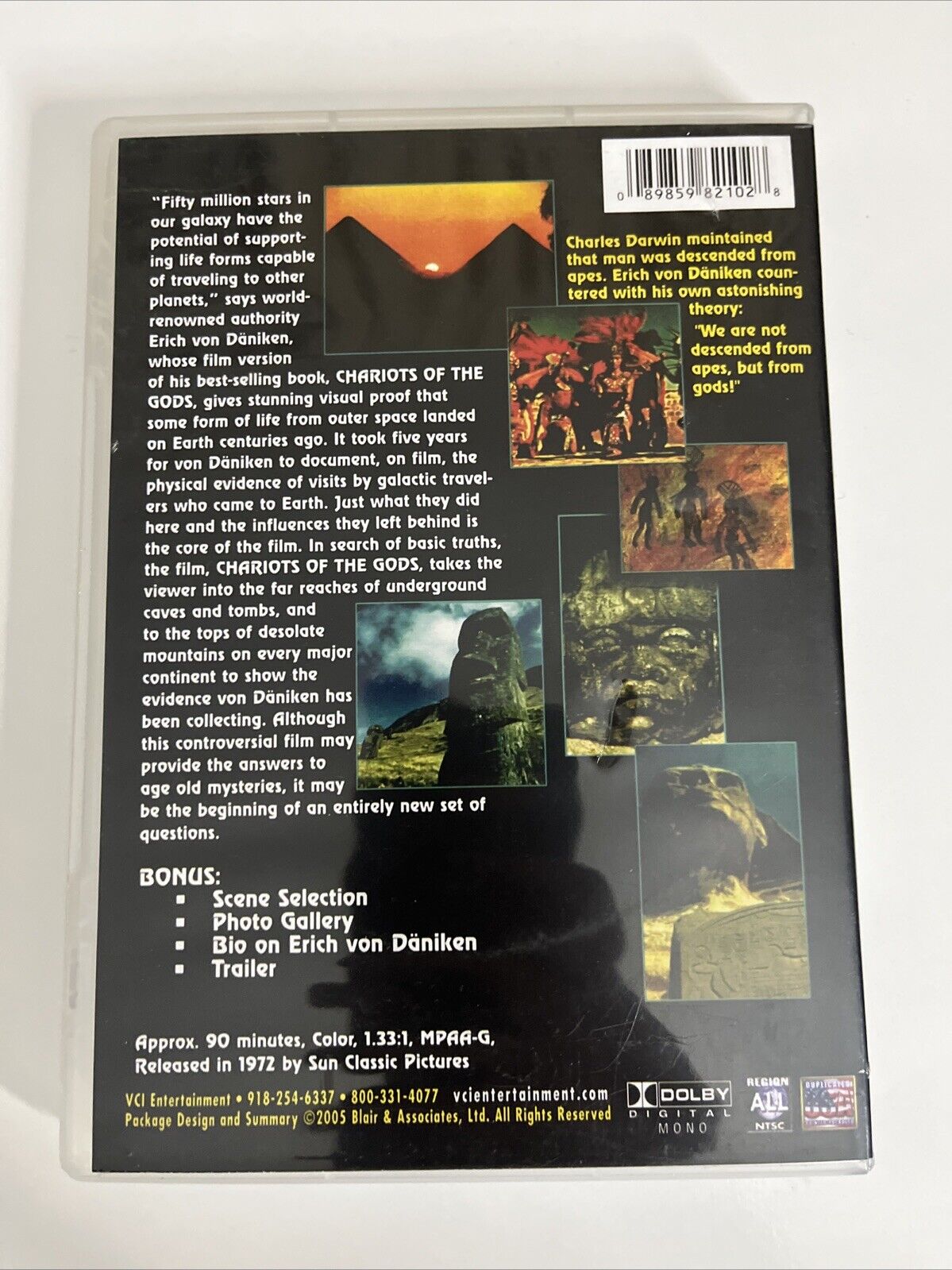 Chariots Of The Gods (DVD, 1972) Erich von Däniken Documentary All Regions NEW