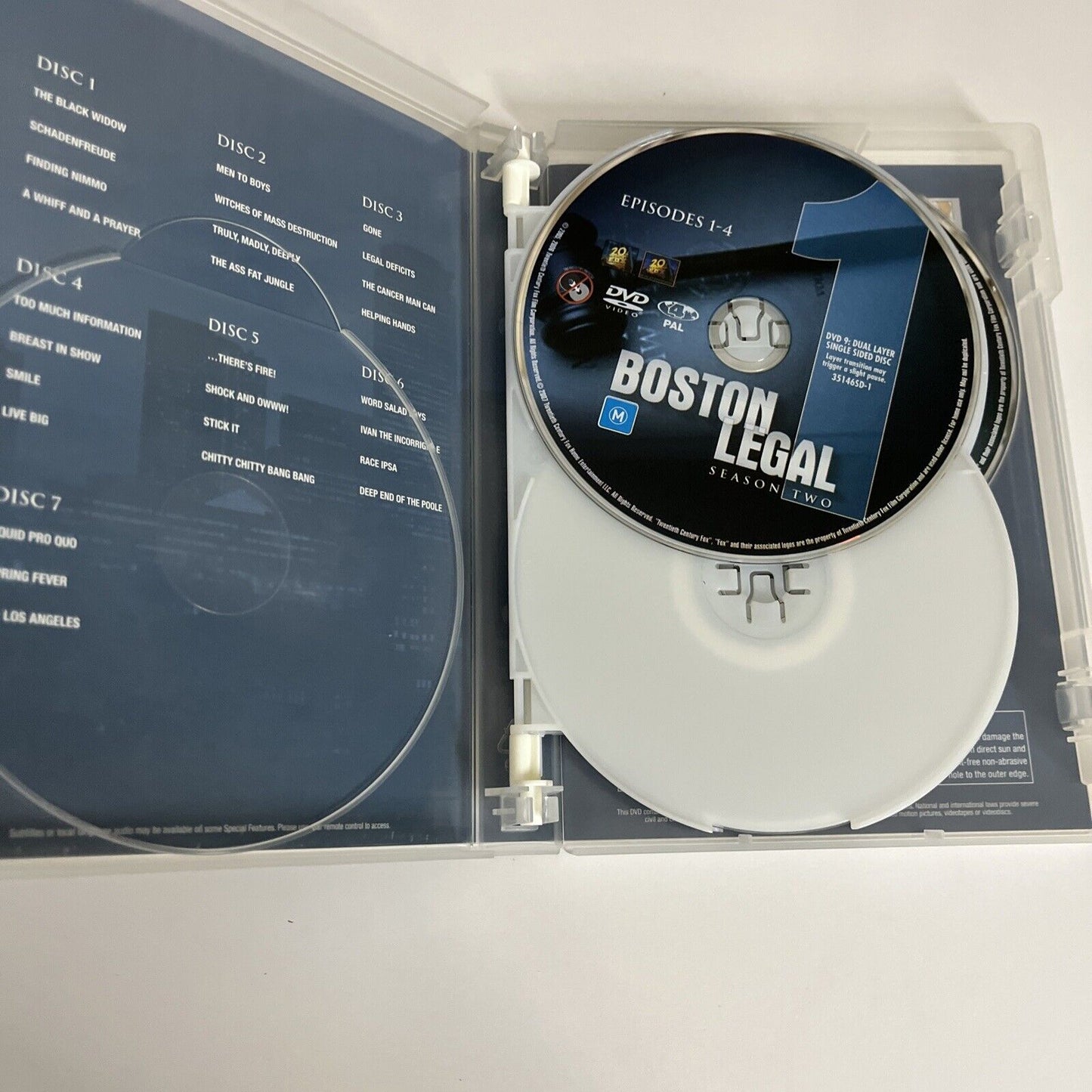 Boston Legal : Season 1 & 2 (DVD, 2004) Region 4