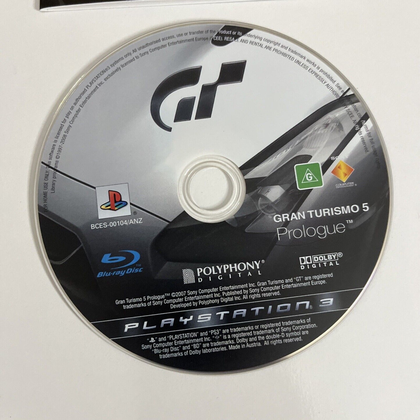 Gran Turismo 5 Prologue PS3 Sony PlayStation 3 Car Racing 2010 Game Complete