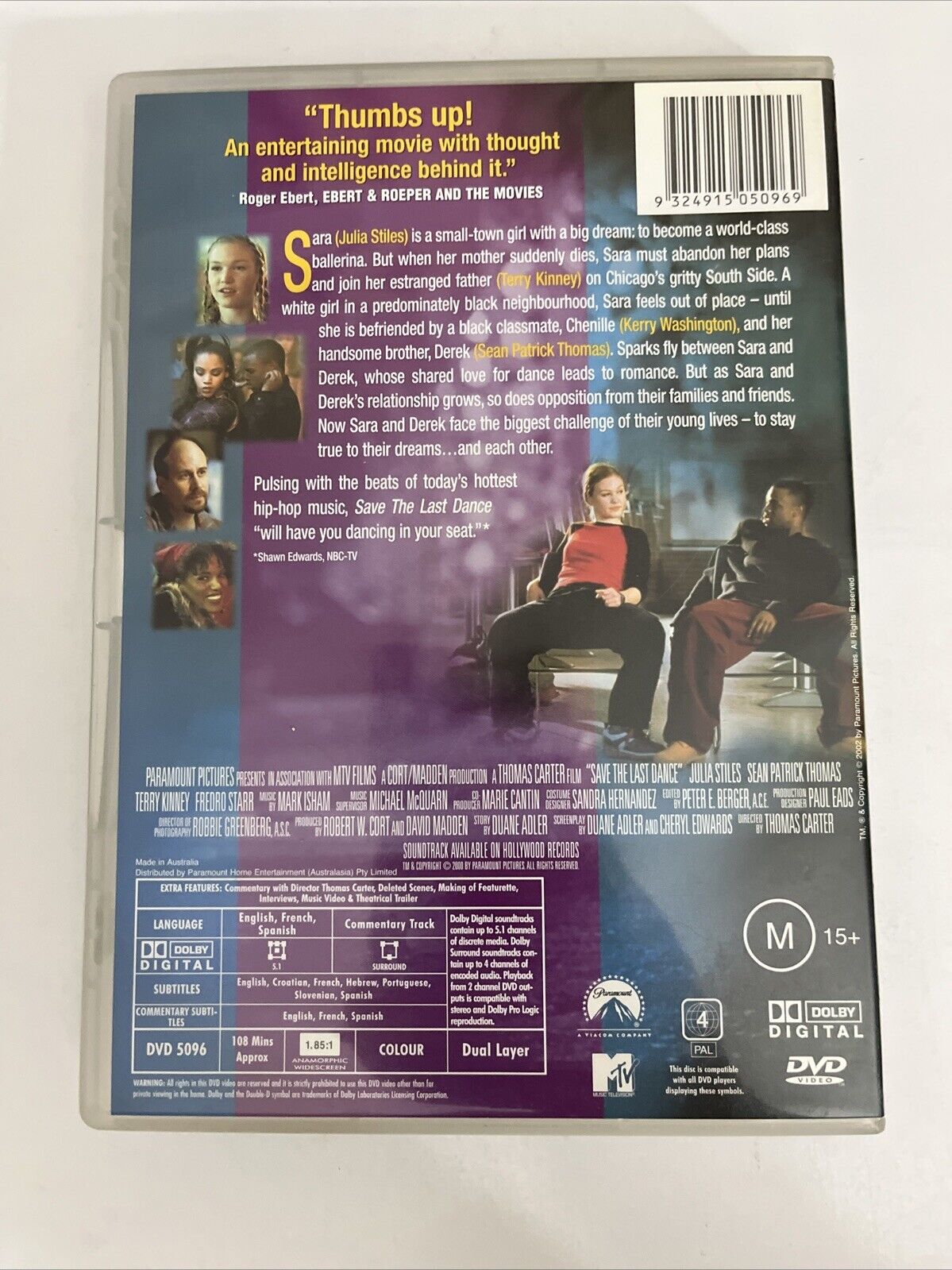 Save The Last Dance (DVD, 2000) Julia Stiles  Region 4