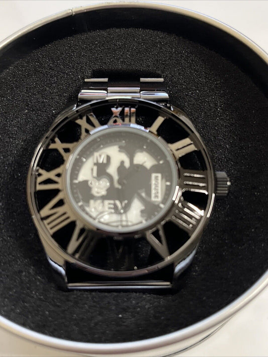 Disney Mickey Mouse Watch Black Silver 1020193  NEW