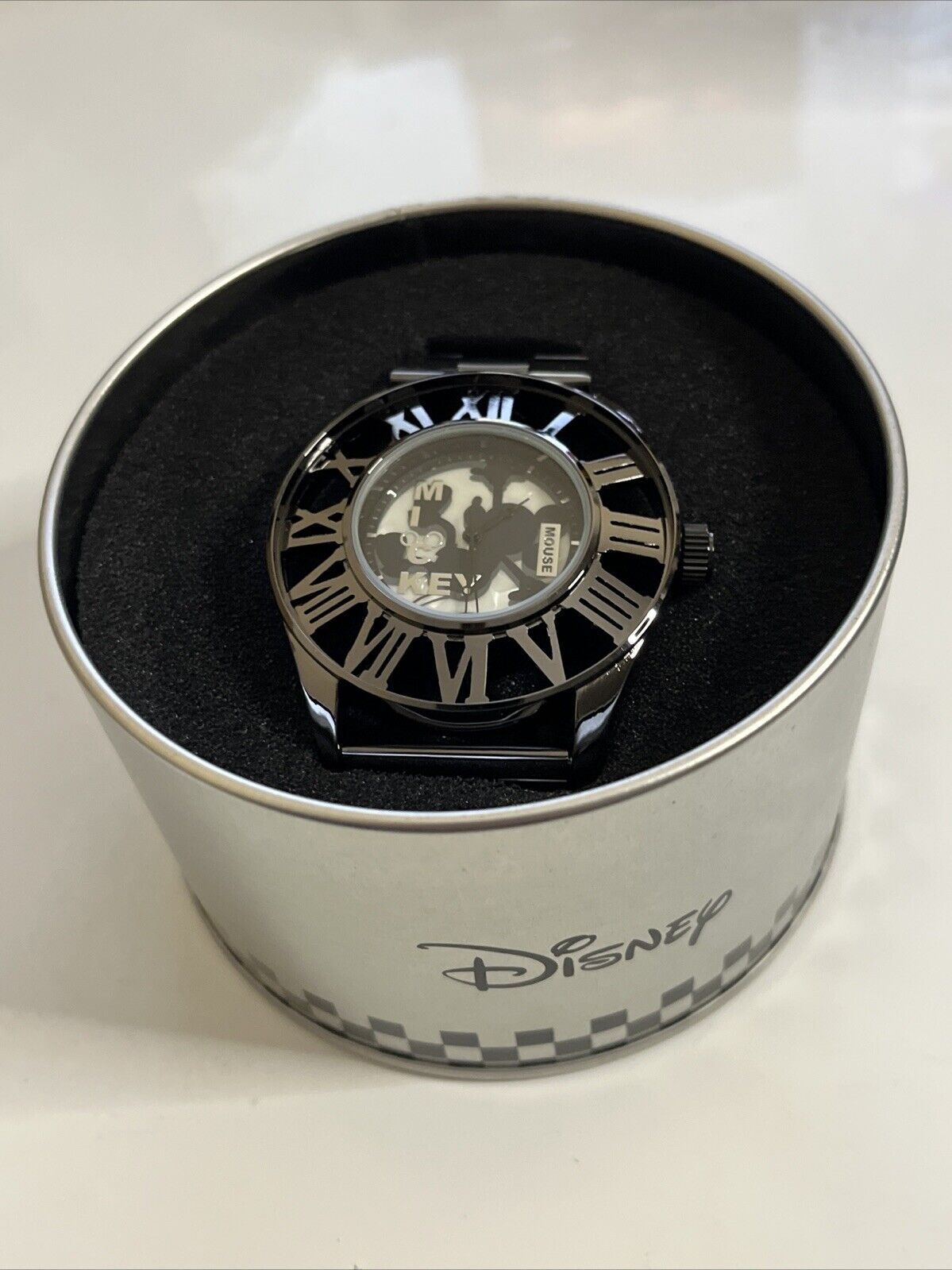Disney Mickey Mouse Watch Black Silver 1020193  NEW