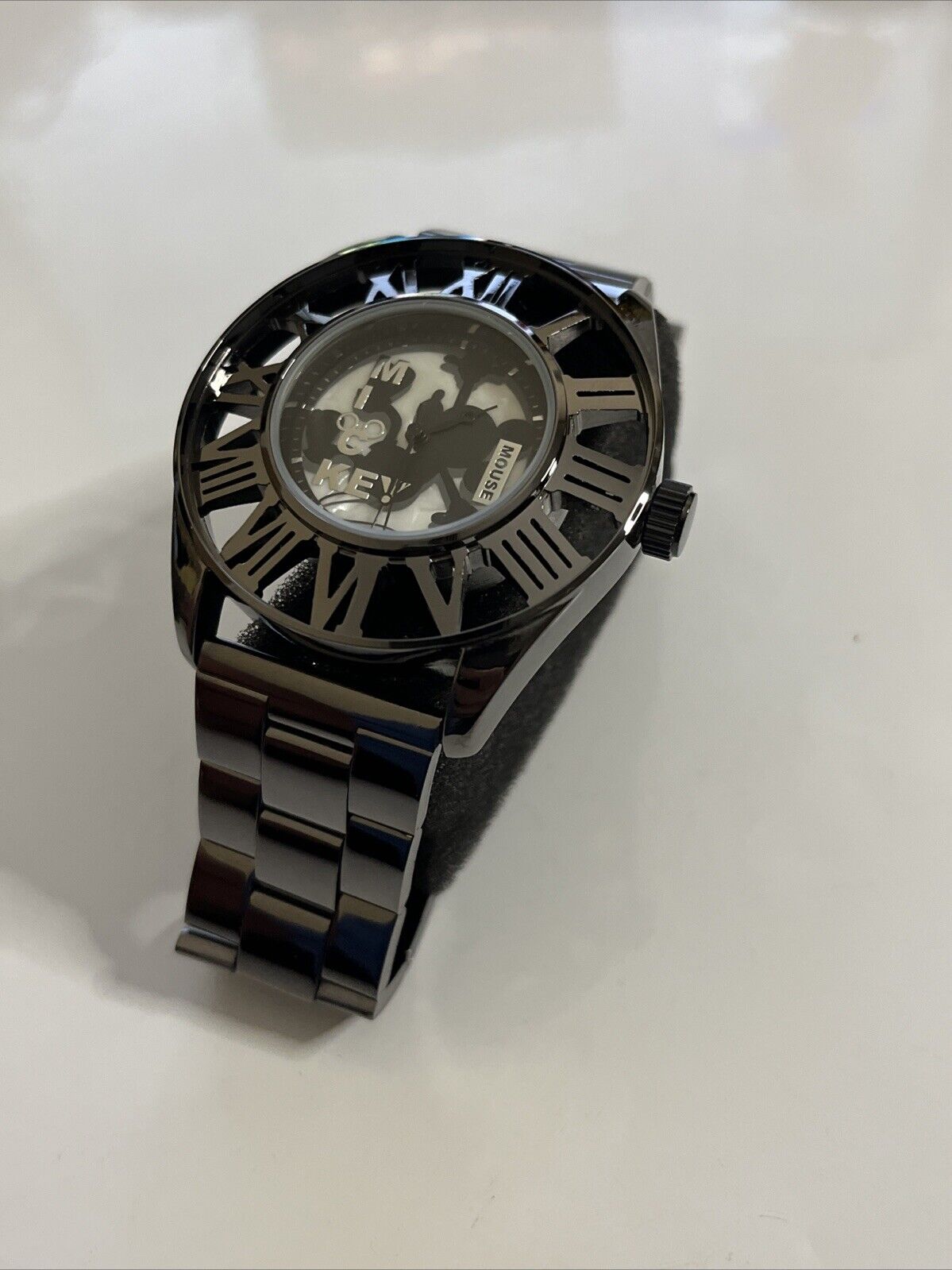Disney Mickey Mouse Watch Black Silver 1020193  NEW