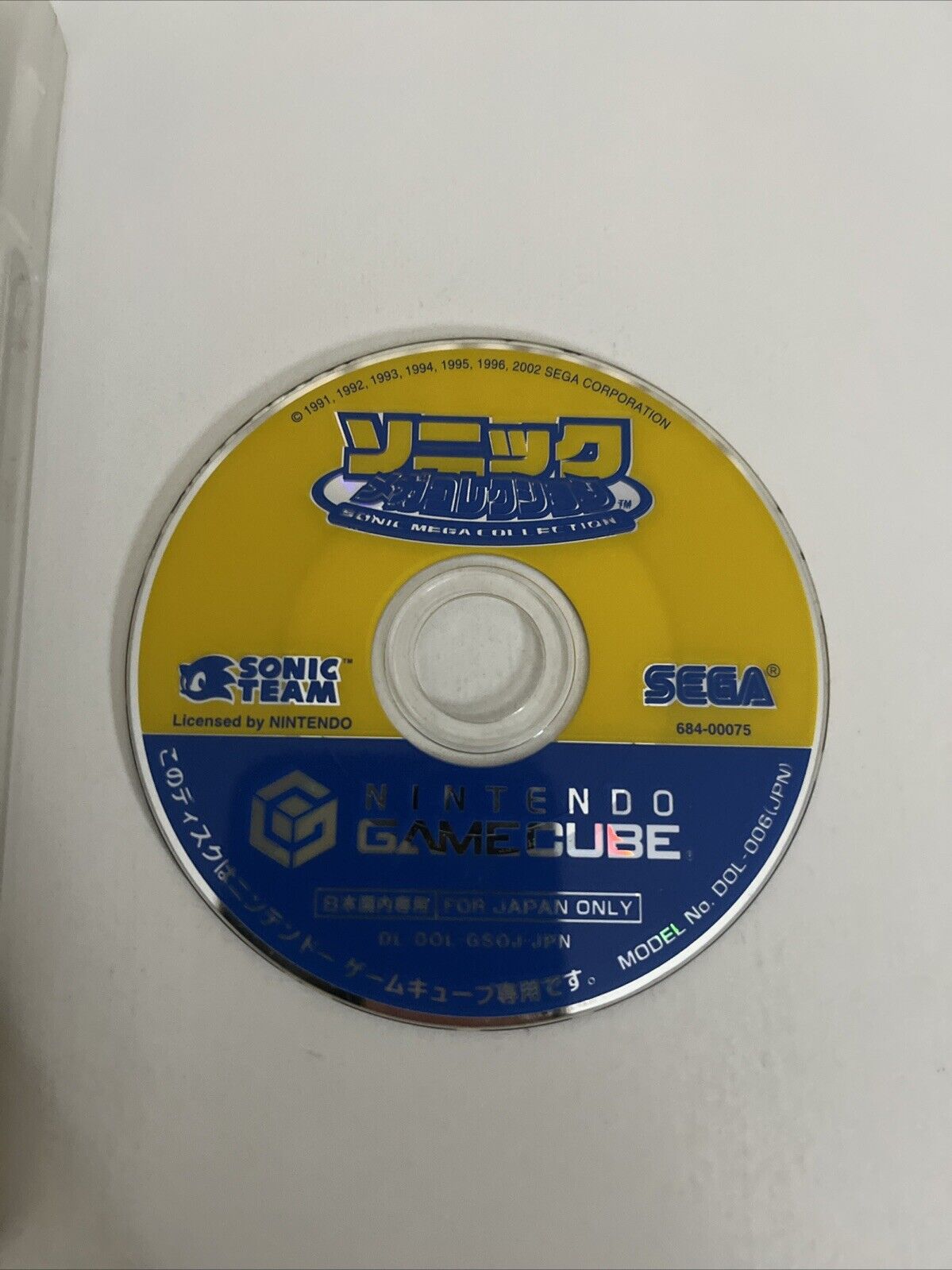 Sonic Mega Collection NGC Nintendo GameCube NTSC-J JAPAN 2002 Sega Game
