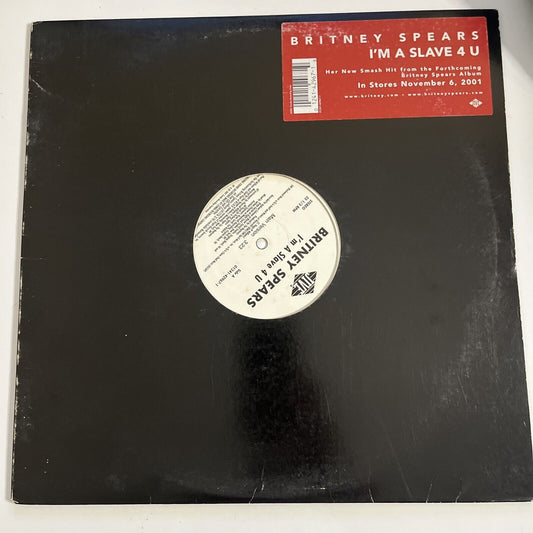 I'm a Slave 4U by Britney Spears 12" Vinyl Record 2001 Single Jive Records