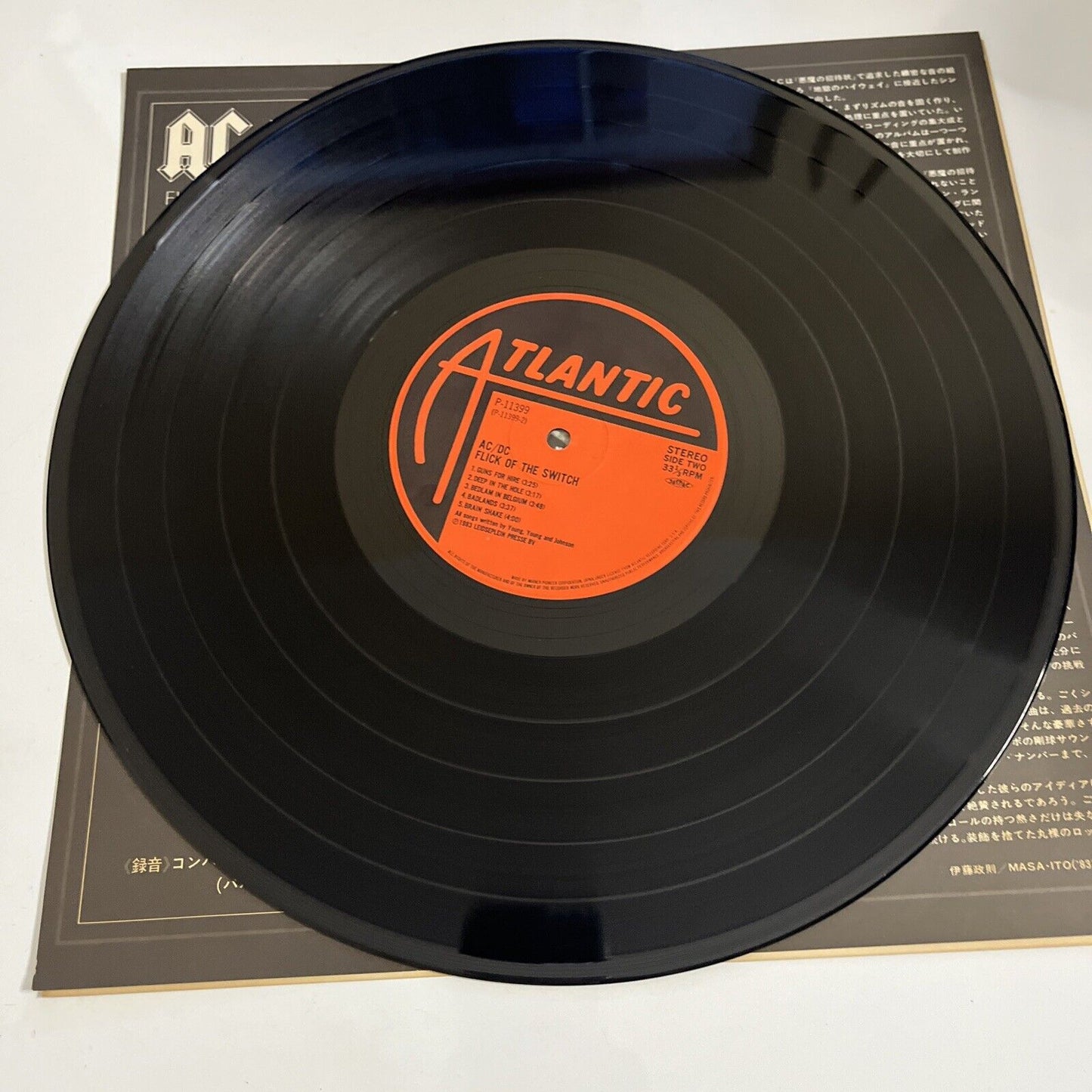 Flick Of The Switch by AC/DC LP 1983 Vinyl Record Atlantic P-11399