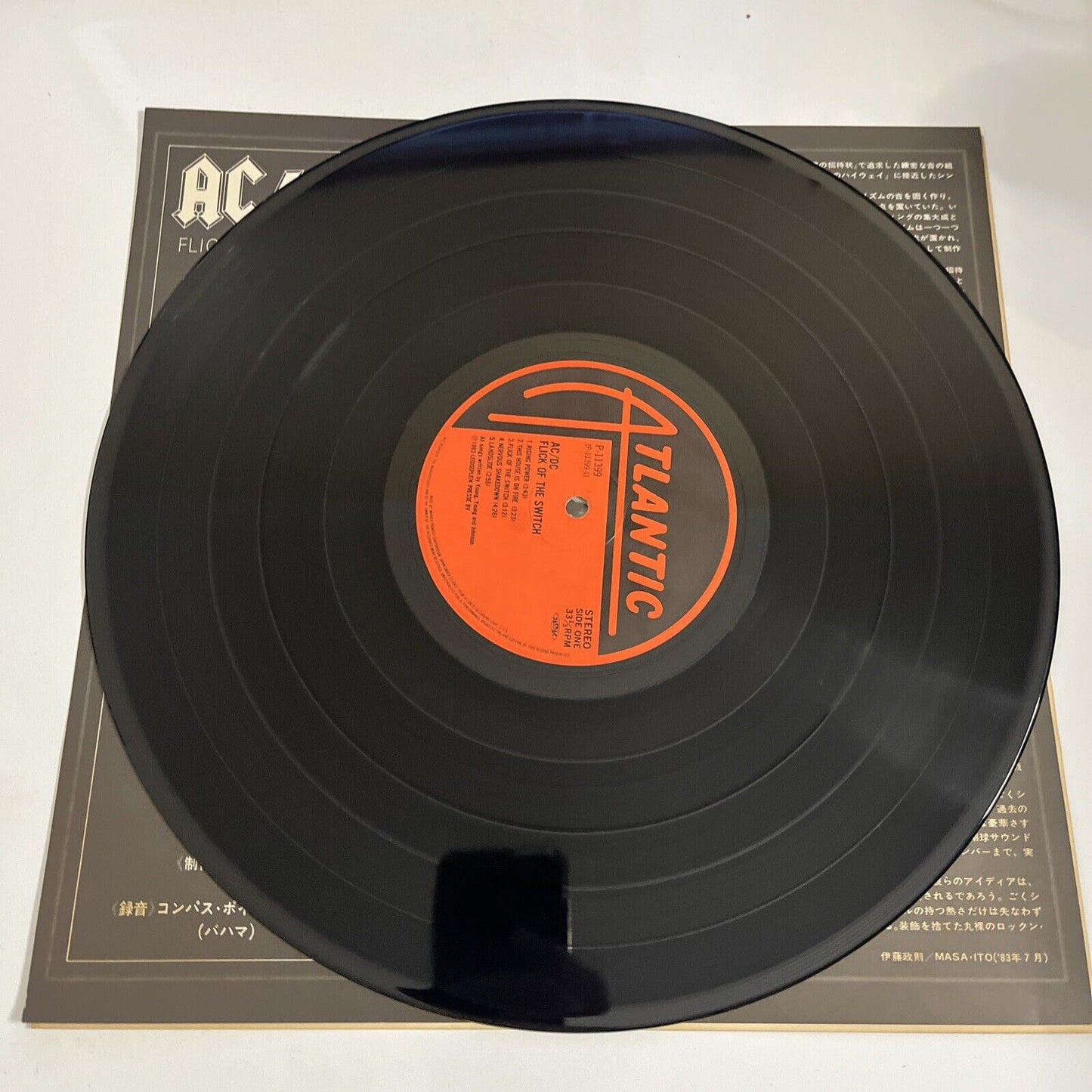 Flick Of The Switch by AC/DC LP 1983 Vinyl Record Atlantic P-11399