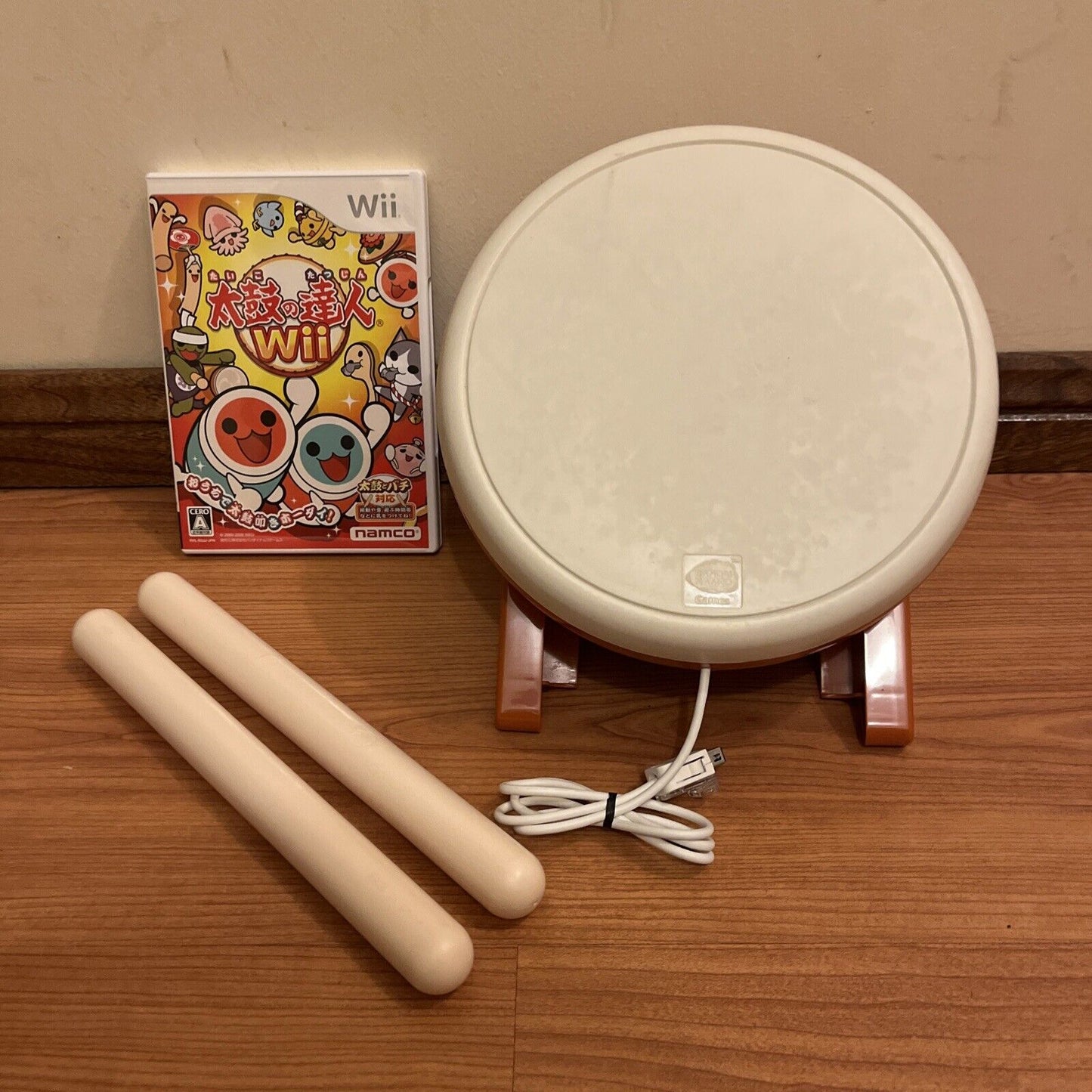Official Taiko no Tatsujin Drum Controller for Nintendo Wii & Japan NTSC-J Game