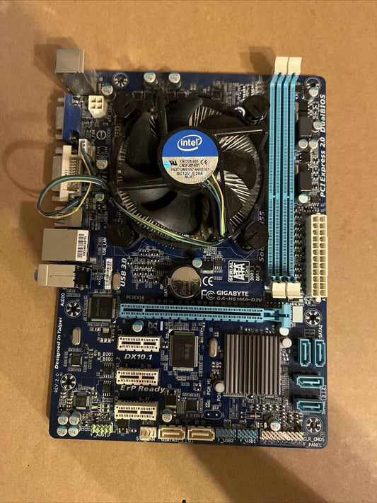 Gigabyte GA-H61MA-D3V MicroATX Motherboard CPU Intel i5-2500K SR008 3.36Ghz