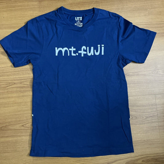 UNIQLO Mt Fuji Nippon Japan Omiyage Tshirt Blue XS