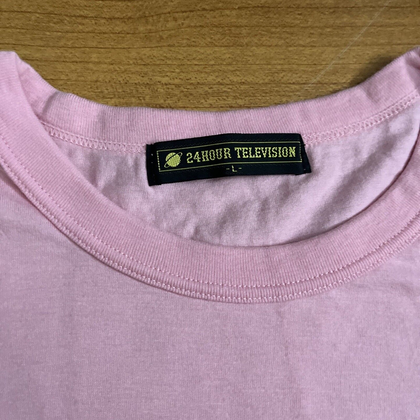 Genuine Studio Ghibli 24 Hour Television 33 Shirt Pink Large 2010 Short Sleeve