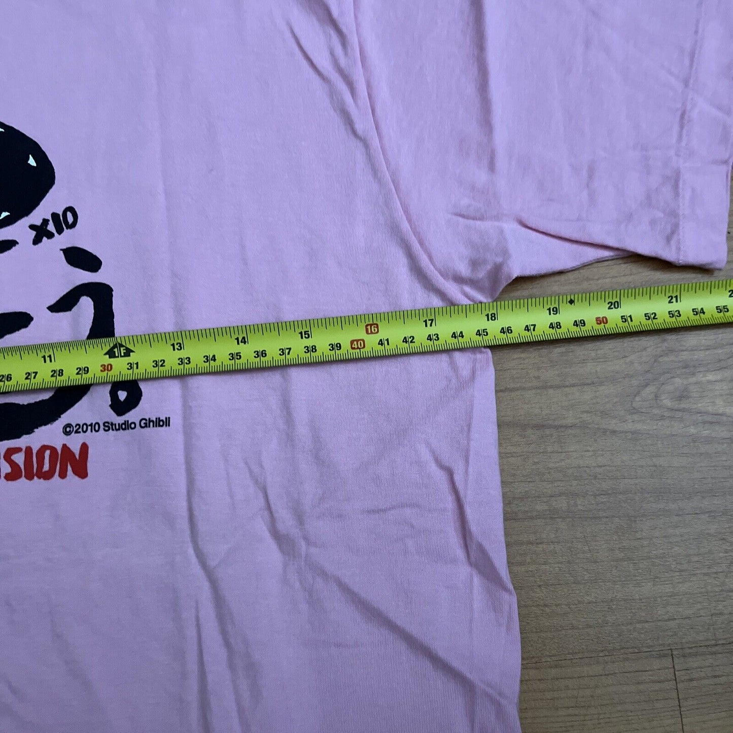 Genuine Studio Ghibli 24 Hour Television 33 Shirt Pink Large 2010 Short Sleeve