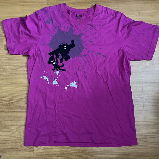 Buzz Lightyear Woody Pixar X UT UNIQLO Short Sleeve Shirt Purple XL