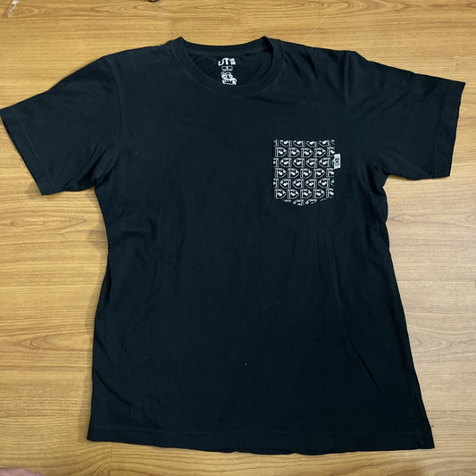 Bullet Bill Super Mario Nintendo x UNIQLO UT Black Short Sleeve T-shirt Medium