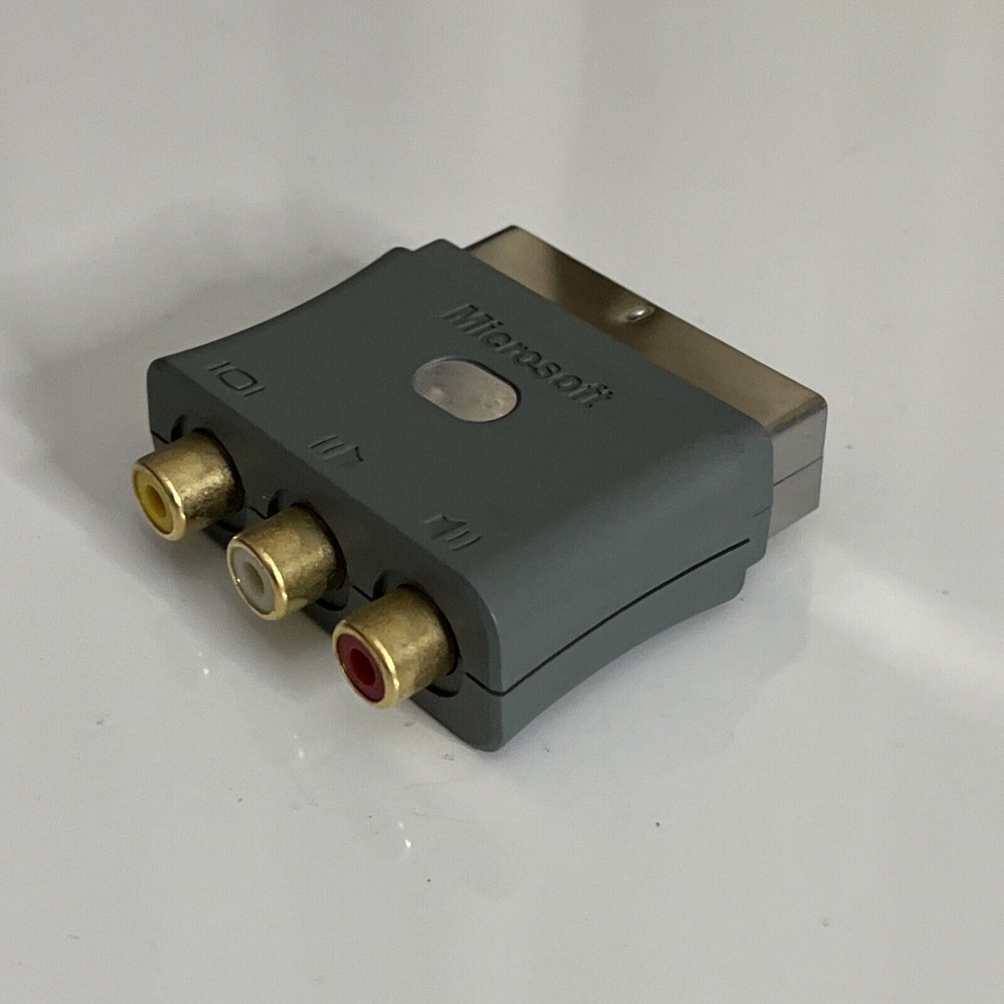 Genuine Microsoft XBOX SCART to Composite RCA AV Adapter Converter