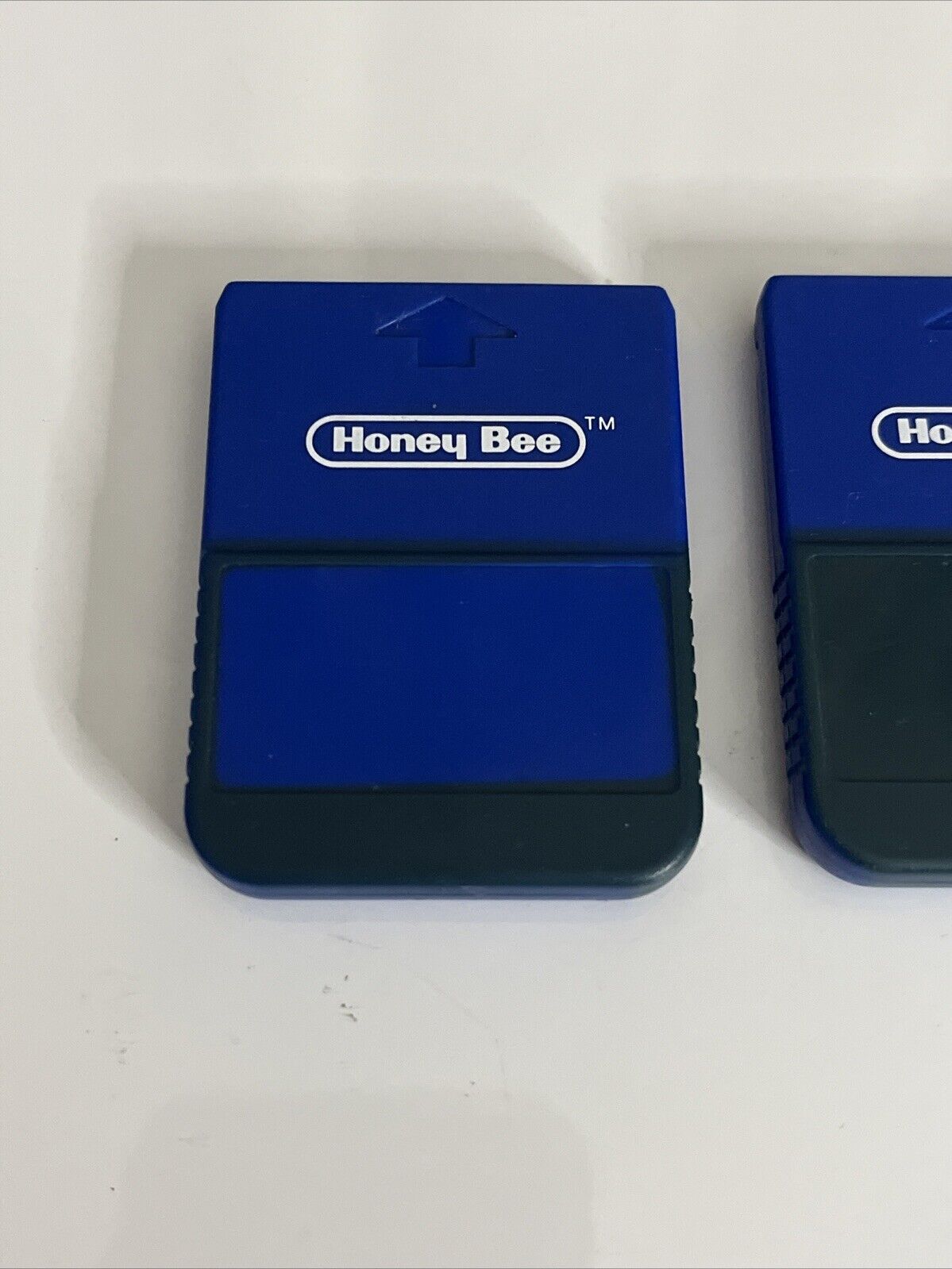 2x Honey Bee Sony PlayStation PS1 Memory Card PSMI Blue