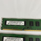 4GB RAM 2x Micron 2GB Modules 2RX8 PC3-10600U-9-10-B0 DDR3-1333MHz
