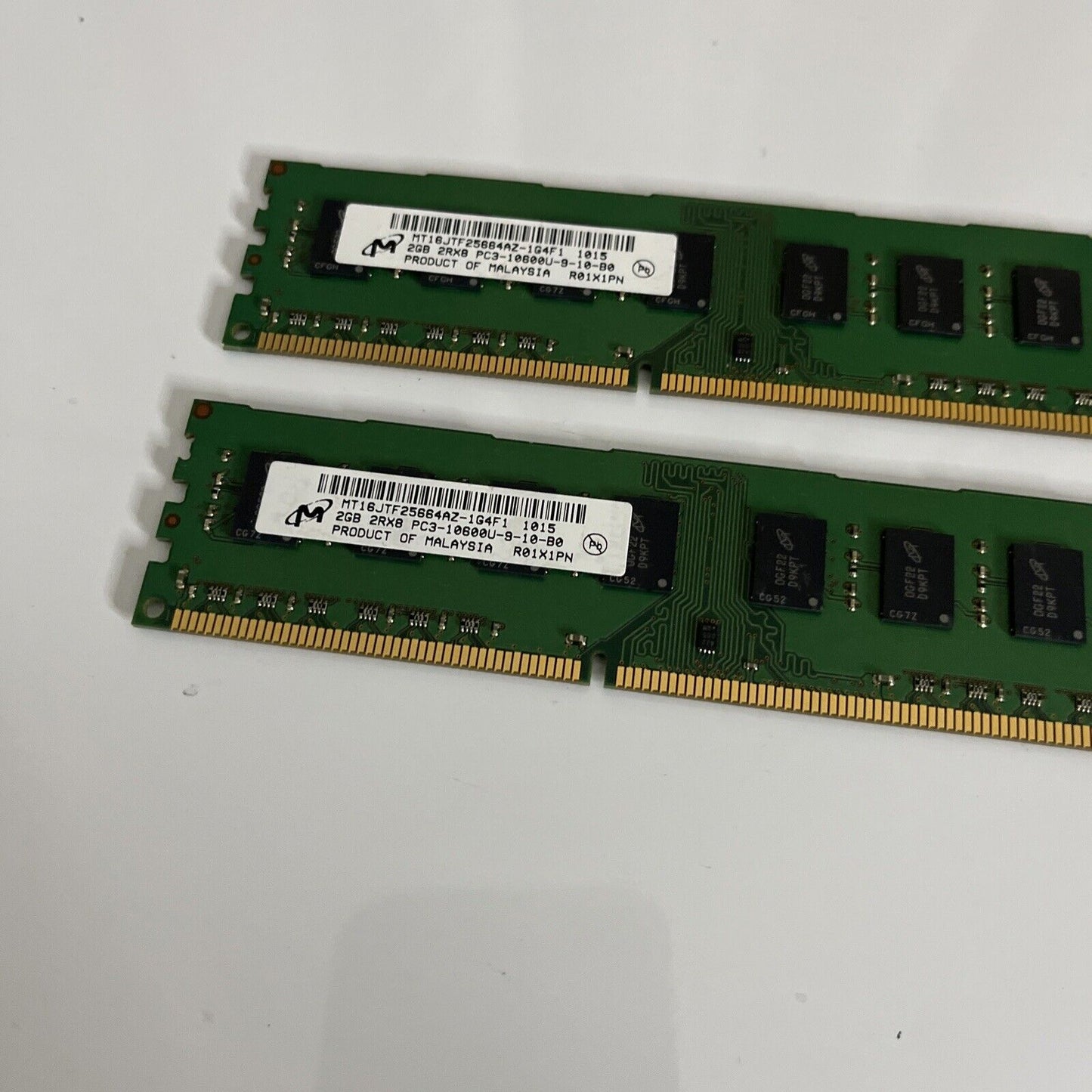 4GB RAM 2x Micron 2GB Modules 2RX8 PC3-10600U-9-10-B0 DDR3-1333MHz