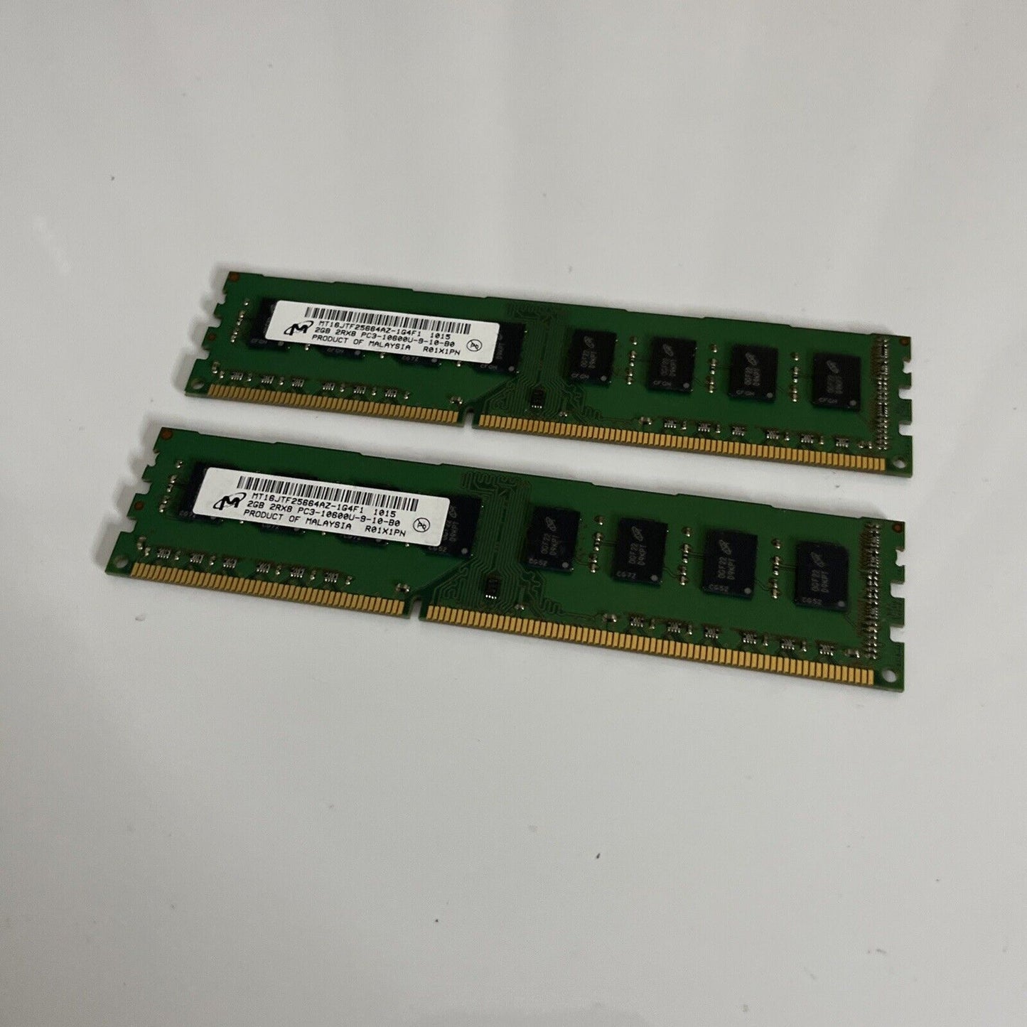 4GB RAM 2x Micron 2GB Modules 2RX8 PC3-10600U-9-10-B0 DDR3-1333MHz