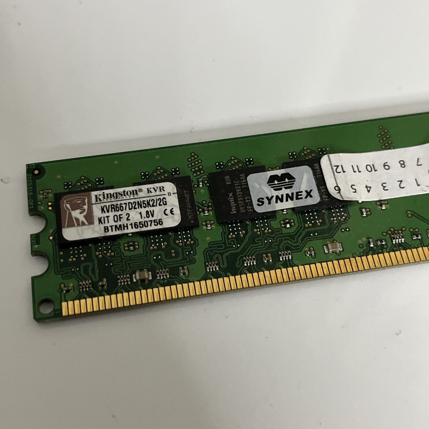 Kingston 2 GB DDR2 RAM 667 MHz DIMM 240-pin KVR667D2N5K2/2G