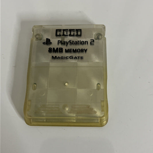 Hori Sony PlayStation 2 PS1 PS2 8MB Memory Card Clear Transparent Made In Japan