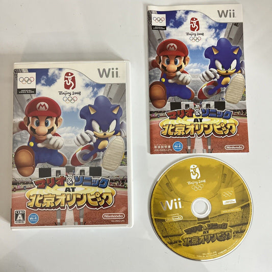 Mario & Sonic At Olympic Games Beijing 2008 Nintendo Wii NTSC-J JAPAN Complete
