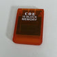 PS1 PlayStation Memory Card Transparent Red 1MB COE