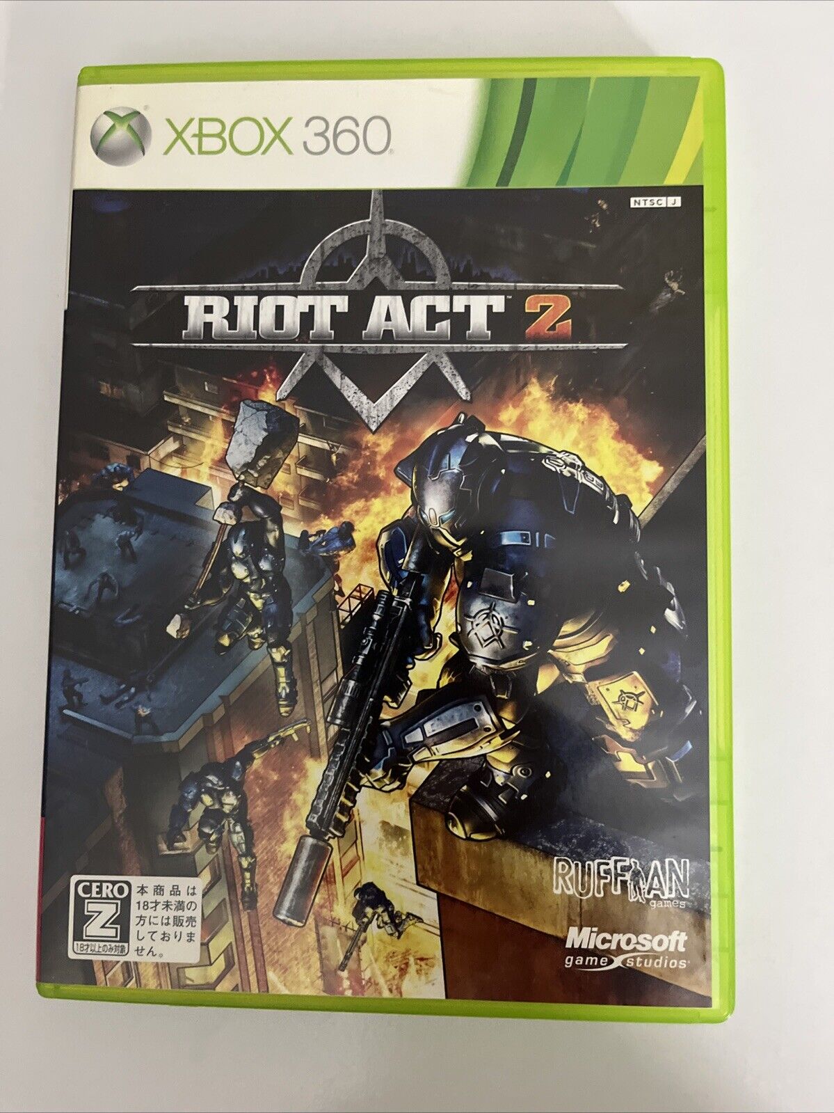 Riot Act 2 (Crackdown) Microsoft XBOX 360 NTSC-J JAPAN 2010 Game Complete