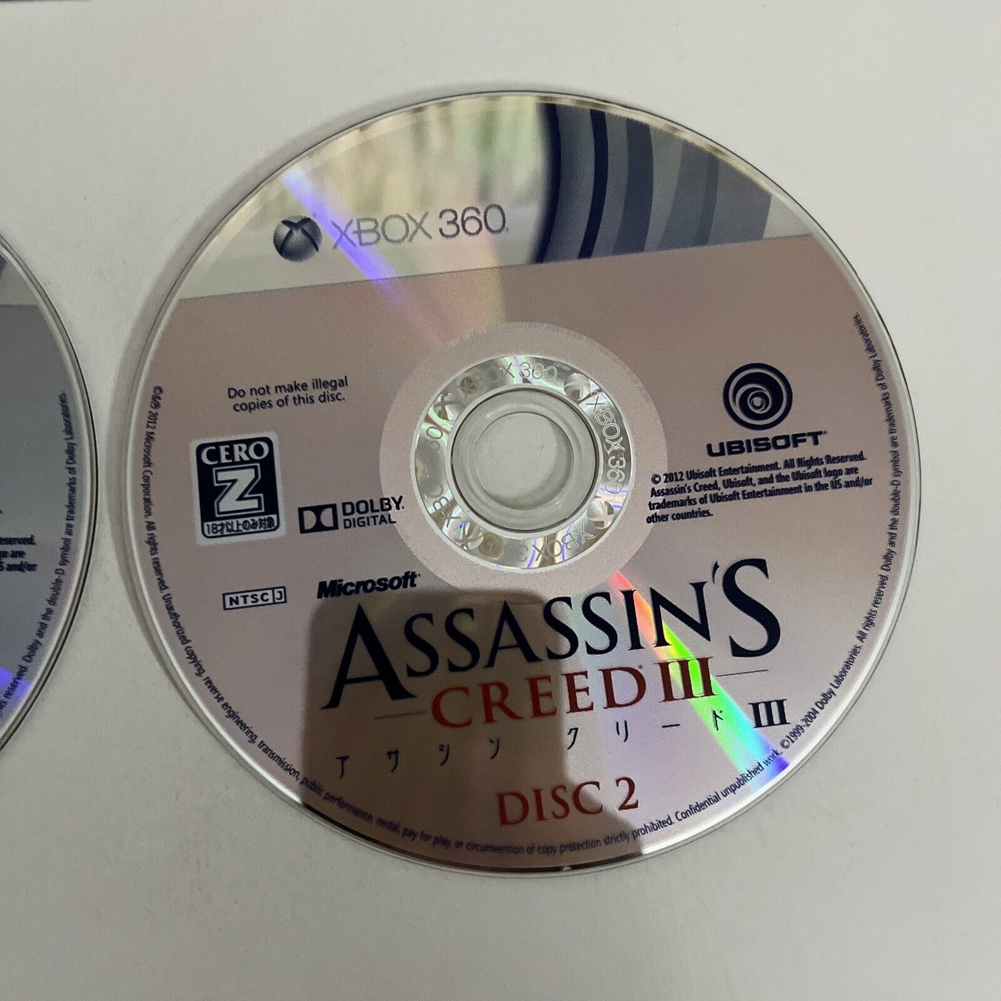 Assassin's Creed III  Microsoft XBOX 360 NTSC-J JAPAN Game 2012 Complete