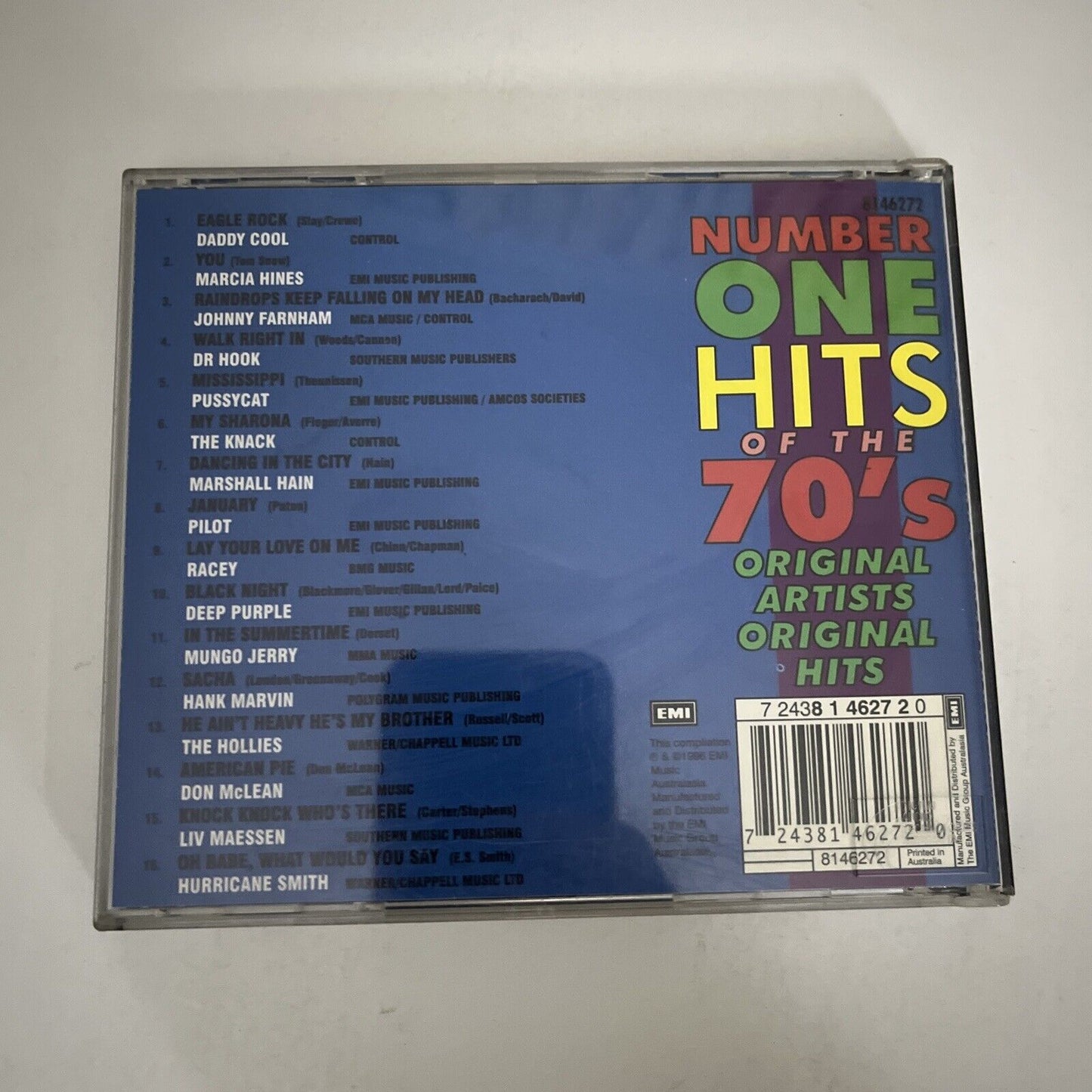 Number One Hits Of The Seventies (CD, 1996) EMI Music Australia