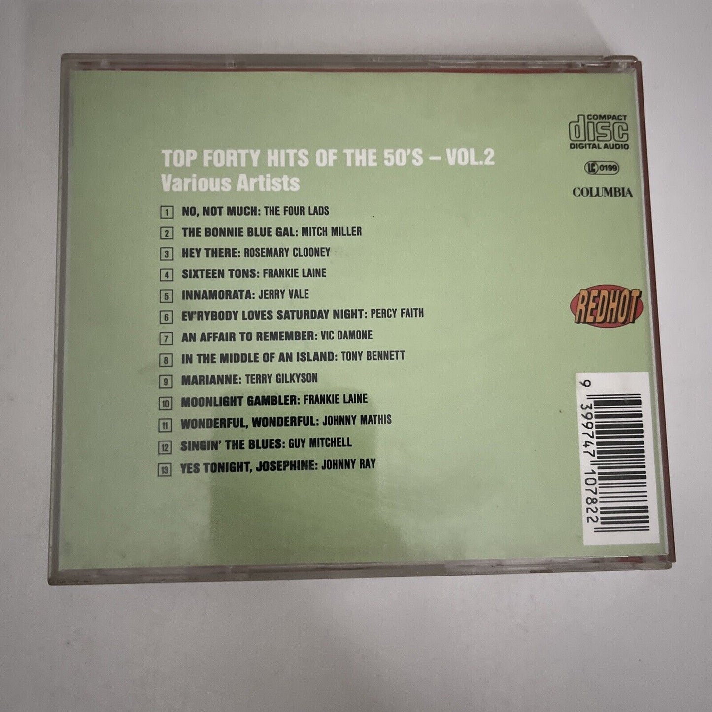 Top Forty Hits Of The 50's Vol 2 (CD, 1992)
