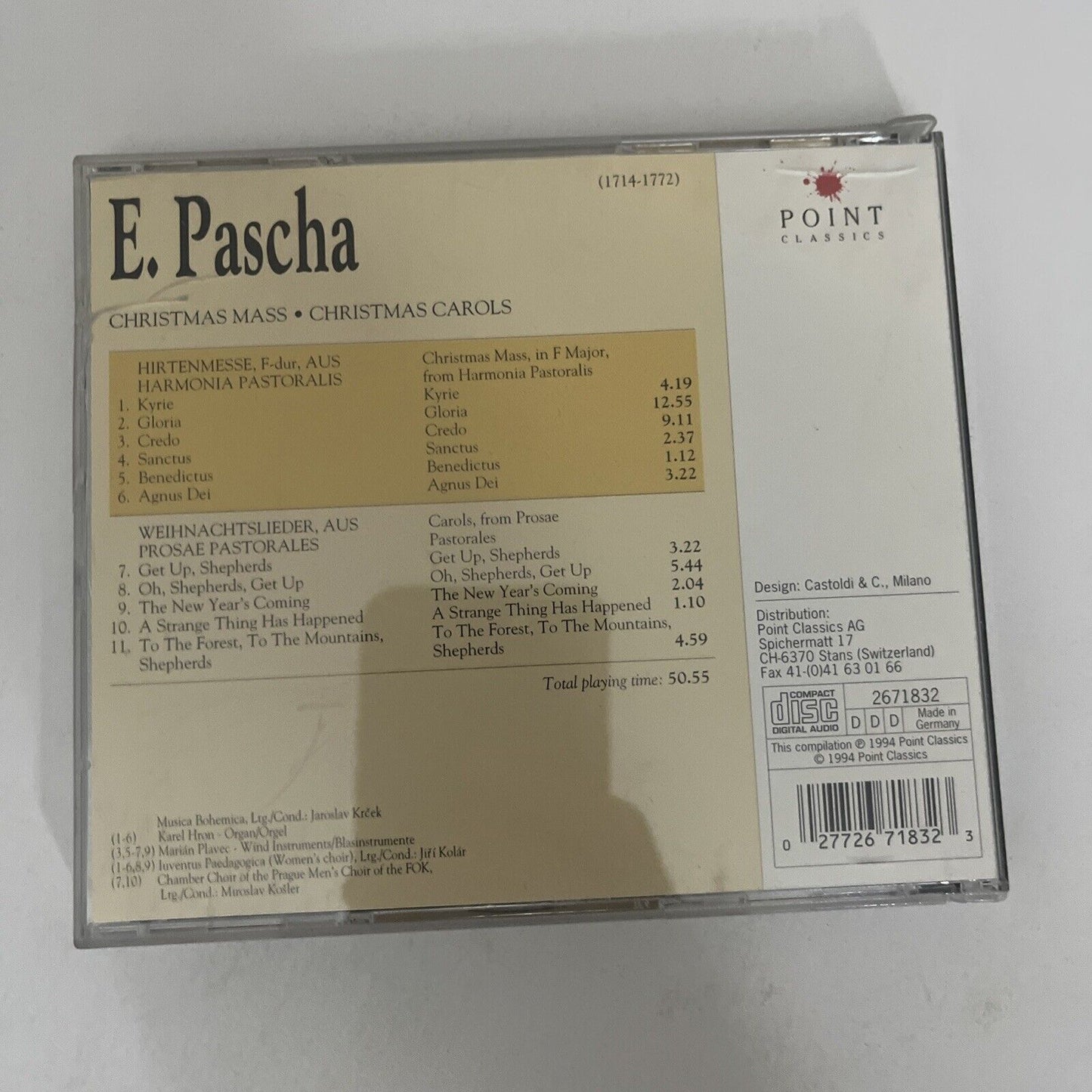 Edmund Pascha: Christmas Mass and Carols (CD, 1994) Album