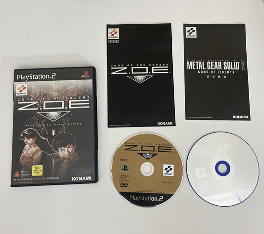 Z.O.E.: Zone of the Enders PS2 Sony PlayStation NTSC-J JAPAN Complete +MGS2 Demo