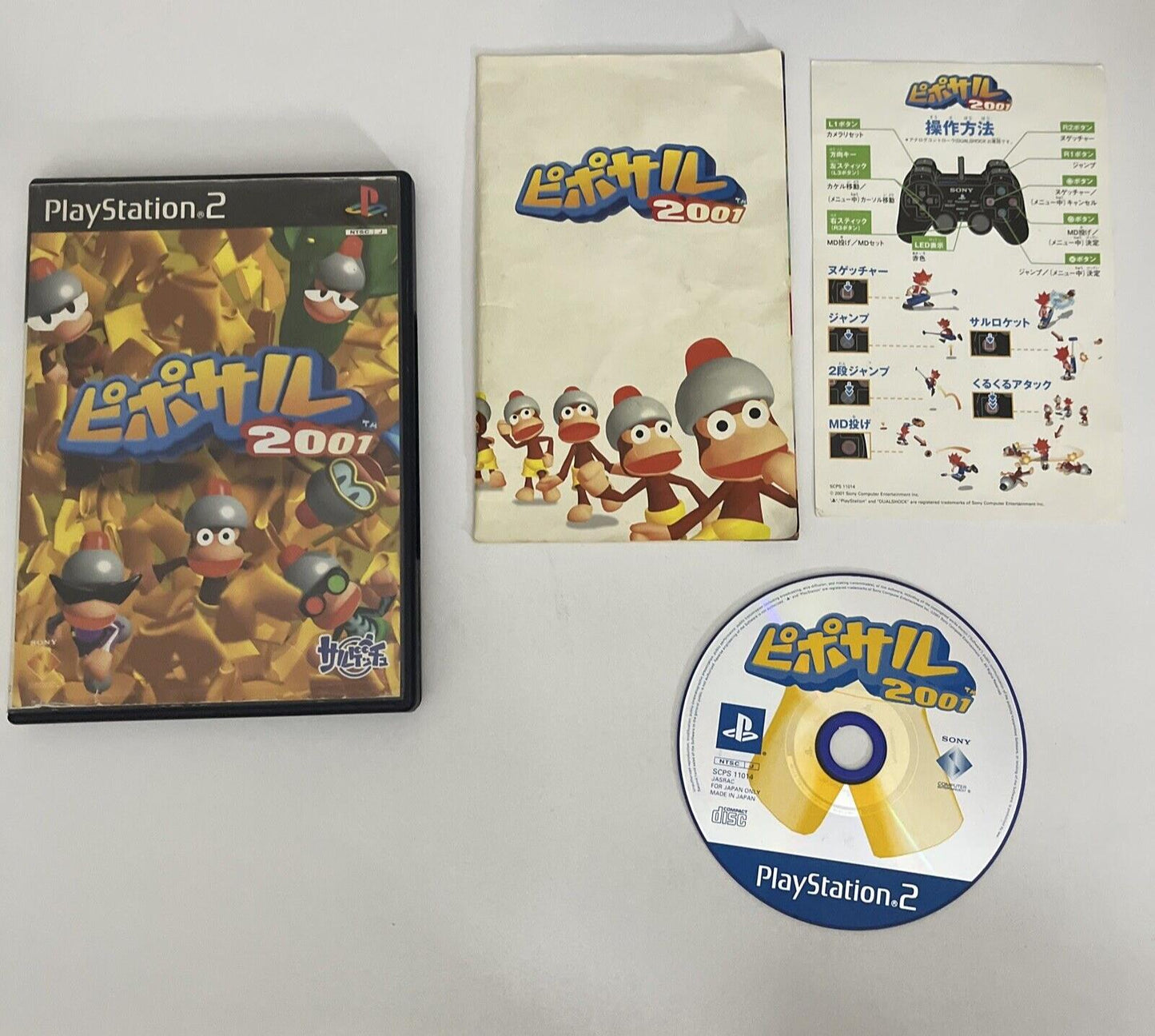 Pipo Saru 2001 Ape Escape PS2 Sony PlayStation NTSC-J JAPAN Game Complete