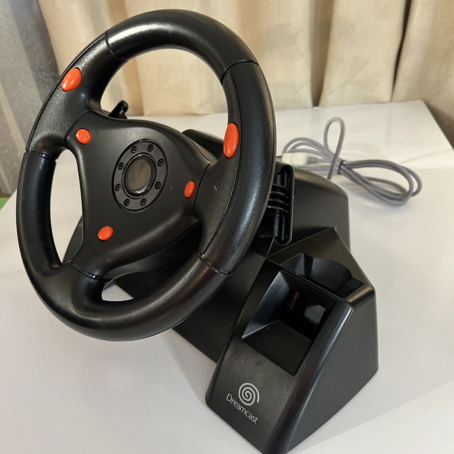 Genuine Sega Dreamcast Racing Wheel Controller HKT-7400