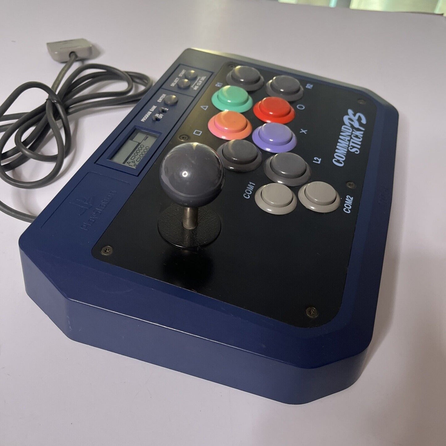 Hori PlayStation Command Arcade Stick Programmable HPS-11 Made Japan for PS1 PS2