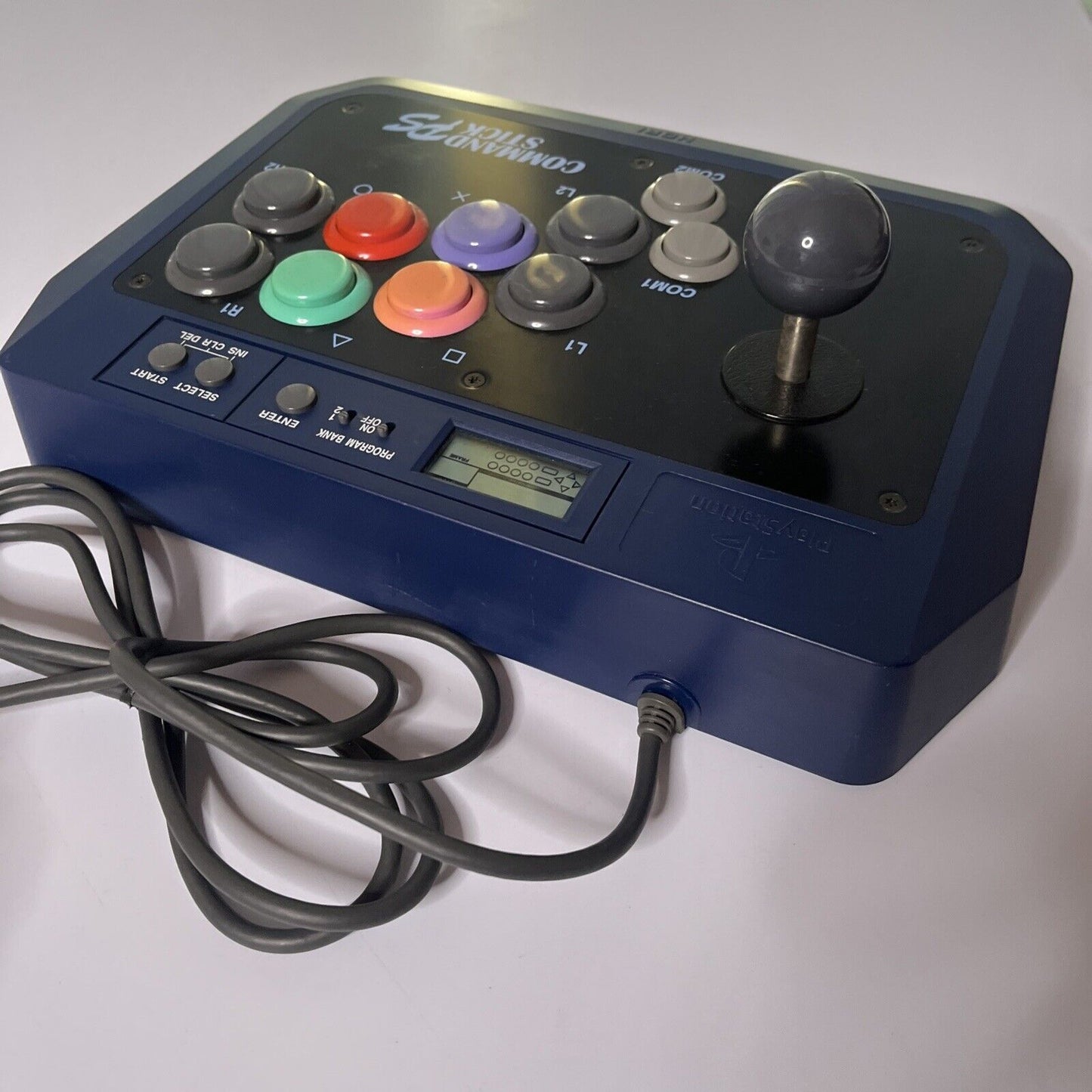 Hori PlayStation Command Arcade Stick Programmable HPS-11 Made Japan for PS1 PS2