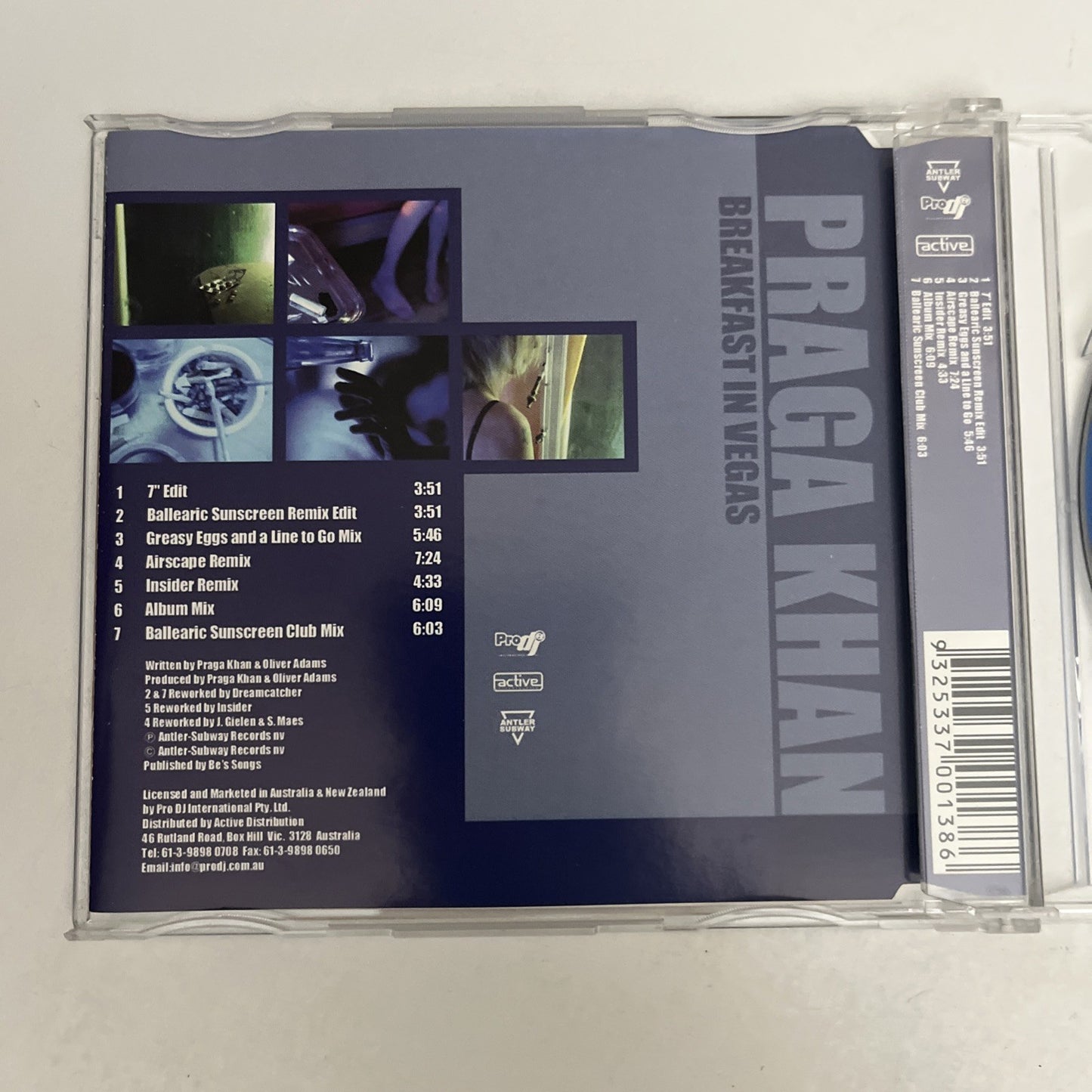 Praga Khan – Breakfast In Vegas (CD, 1999) Single PDJ113DS