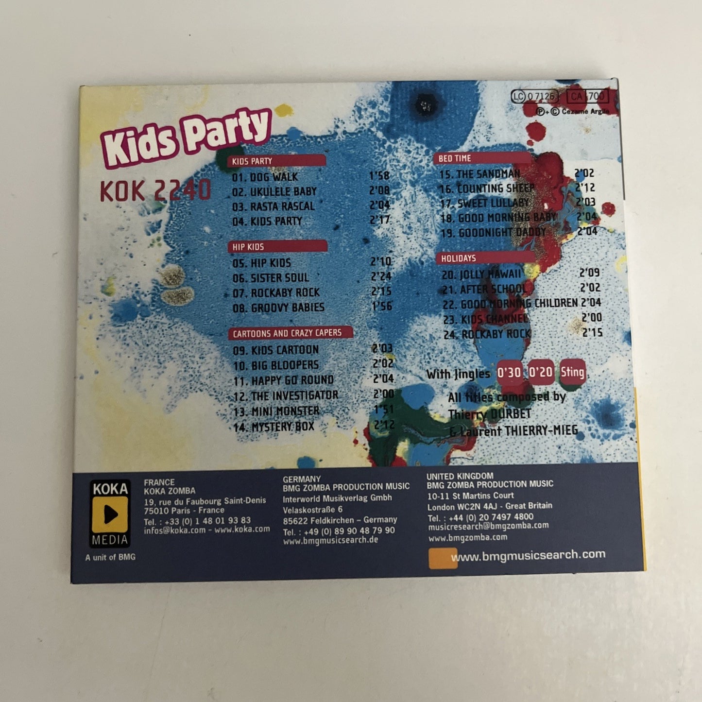 Thierry Durbet, Laurent Thierry-Mieg – Kids Party (CD, 1985) Album KOK 2240
