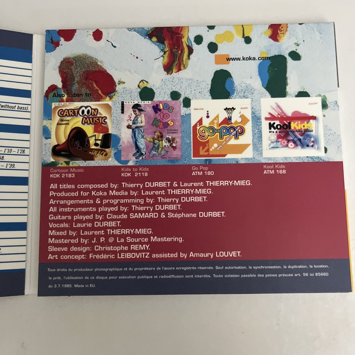 Thierry Durbet, Laurent Thierry-Mieg – Kids Party (CD, 1985) Album KOK 2240