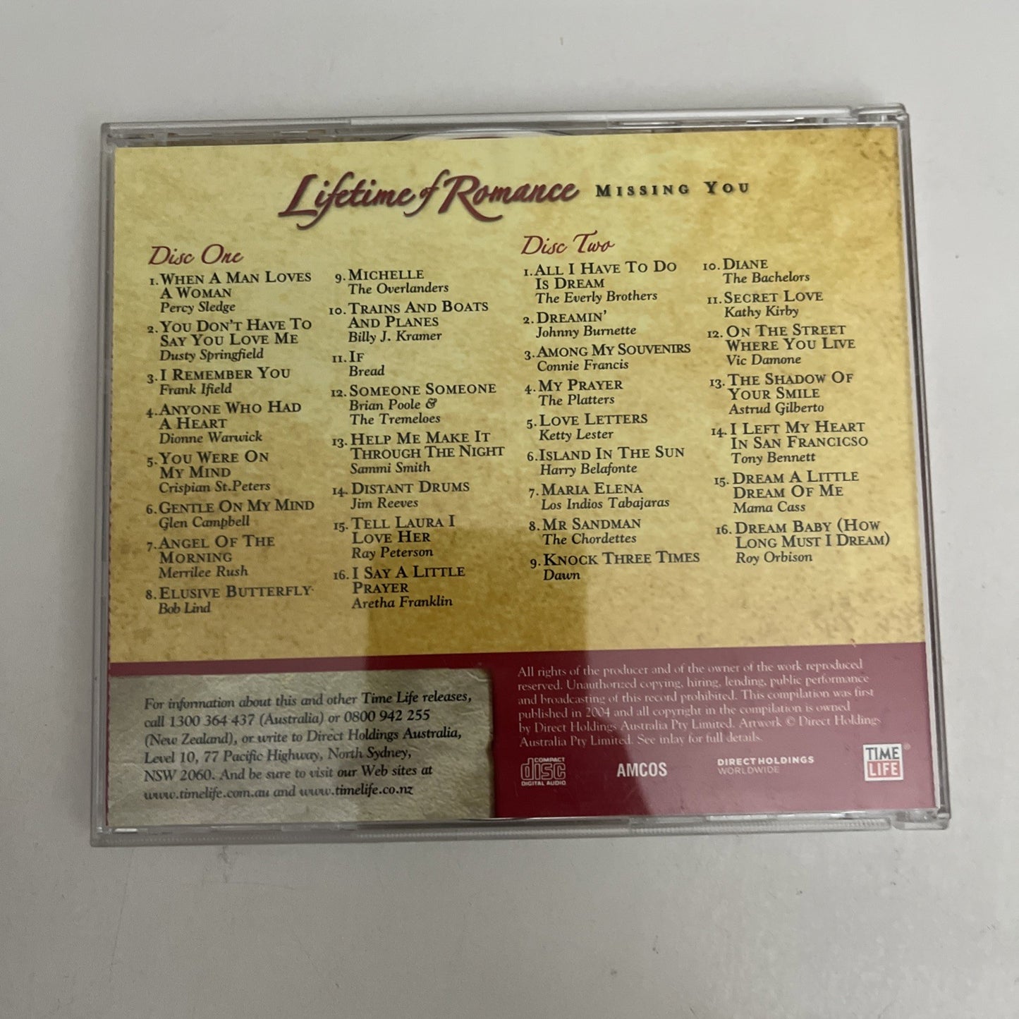 Lifetime Of Romance - Missing You (CD, 2004, 2-Disc) Album TL LRS/04