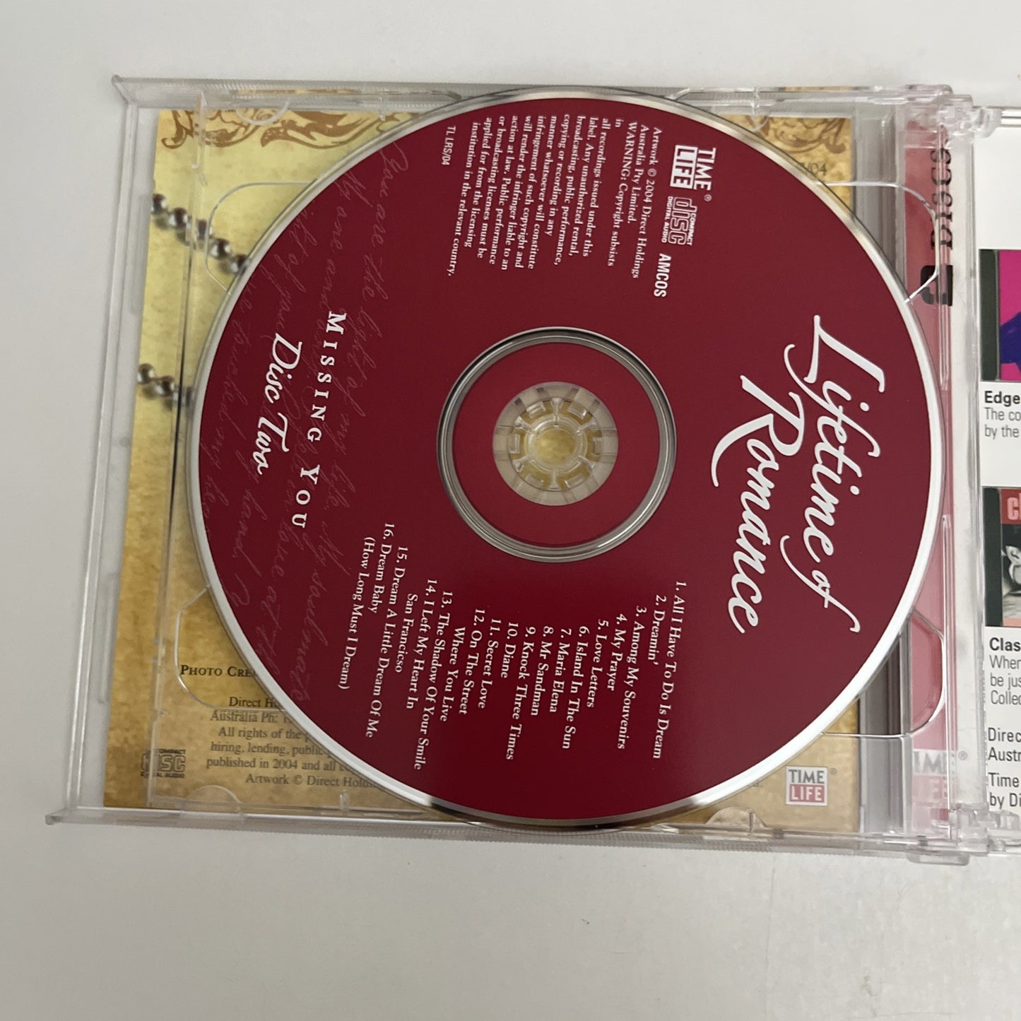 Lifetime Of Romance - Missing You (CD, 2004, 2-Disc) Album TL LRS/04