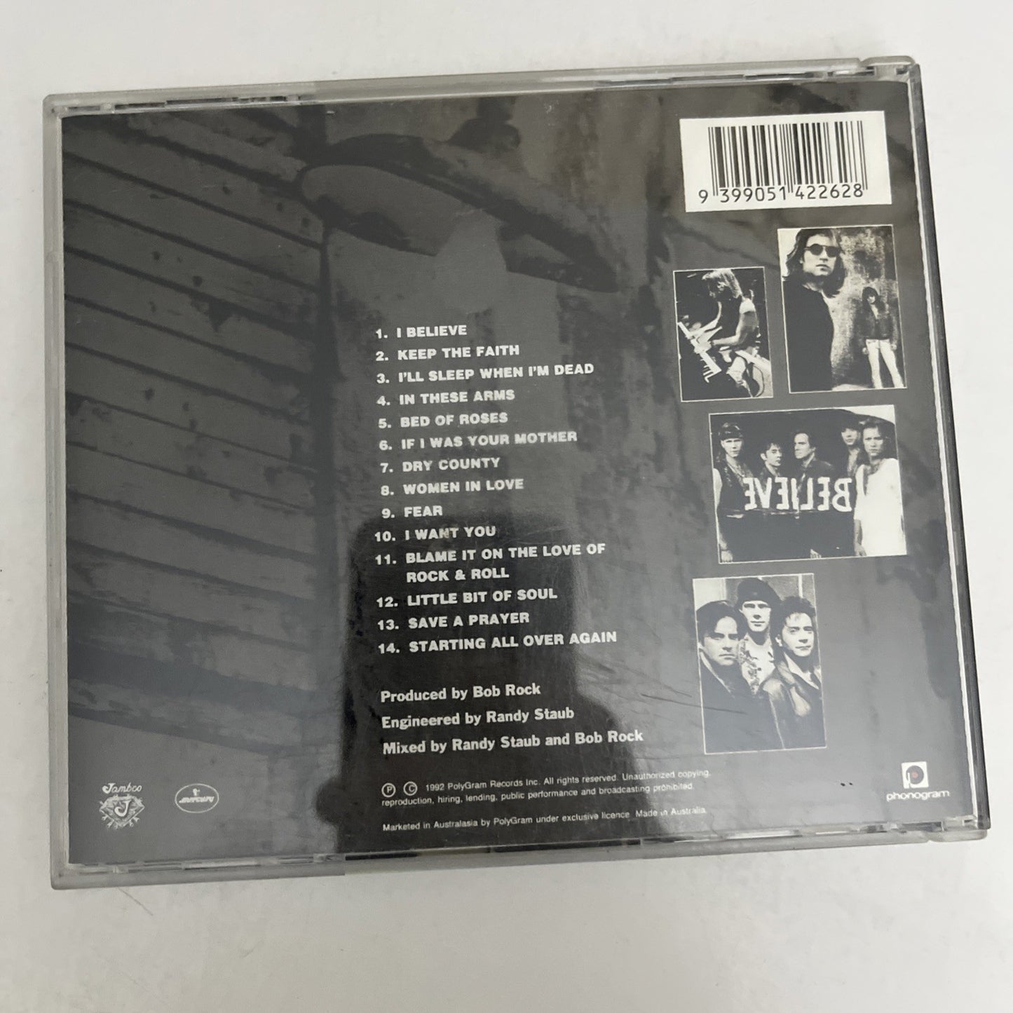 Bon Jovi – Keep The Faith (CD, 1992) Album 5142262