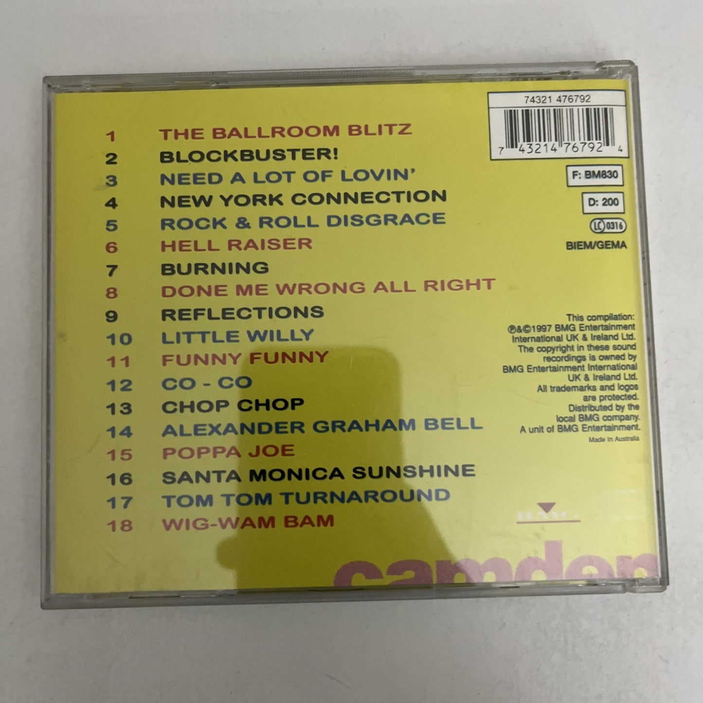 The Sweet – The Best Of Sweet (CD, 1997) Album 74321 476792